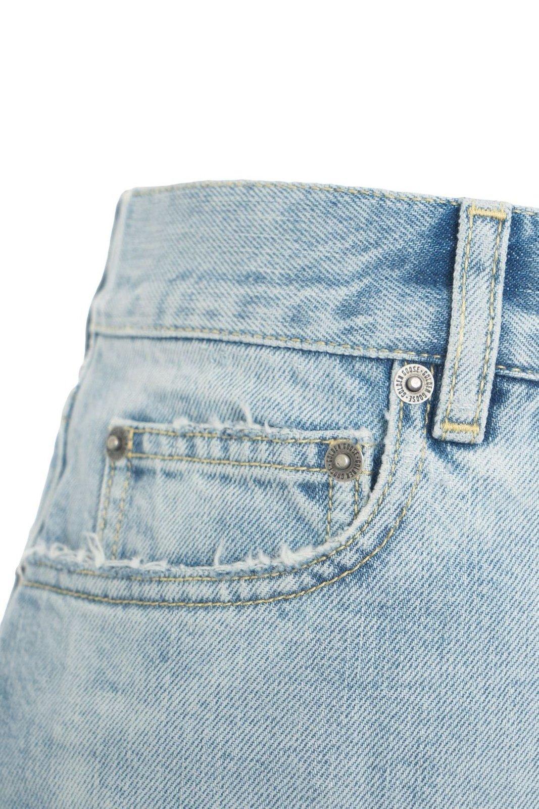 Golden Goose Distressed Denim Bermuda Shorts
