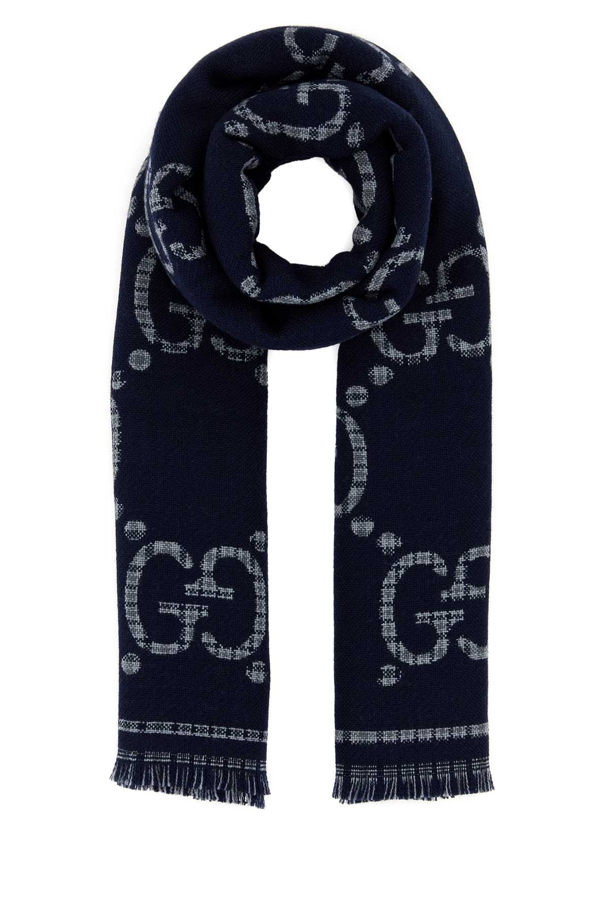 Embroidered Wool Scarf