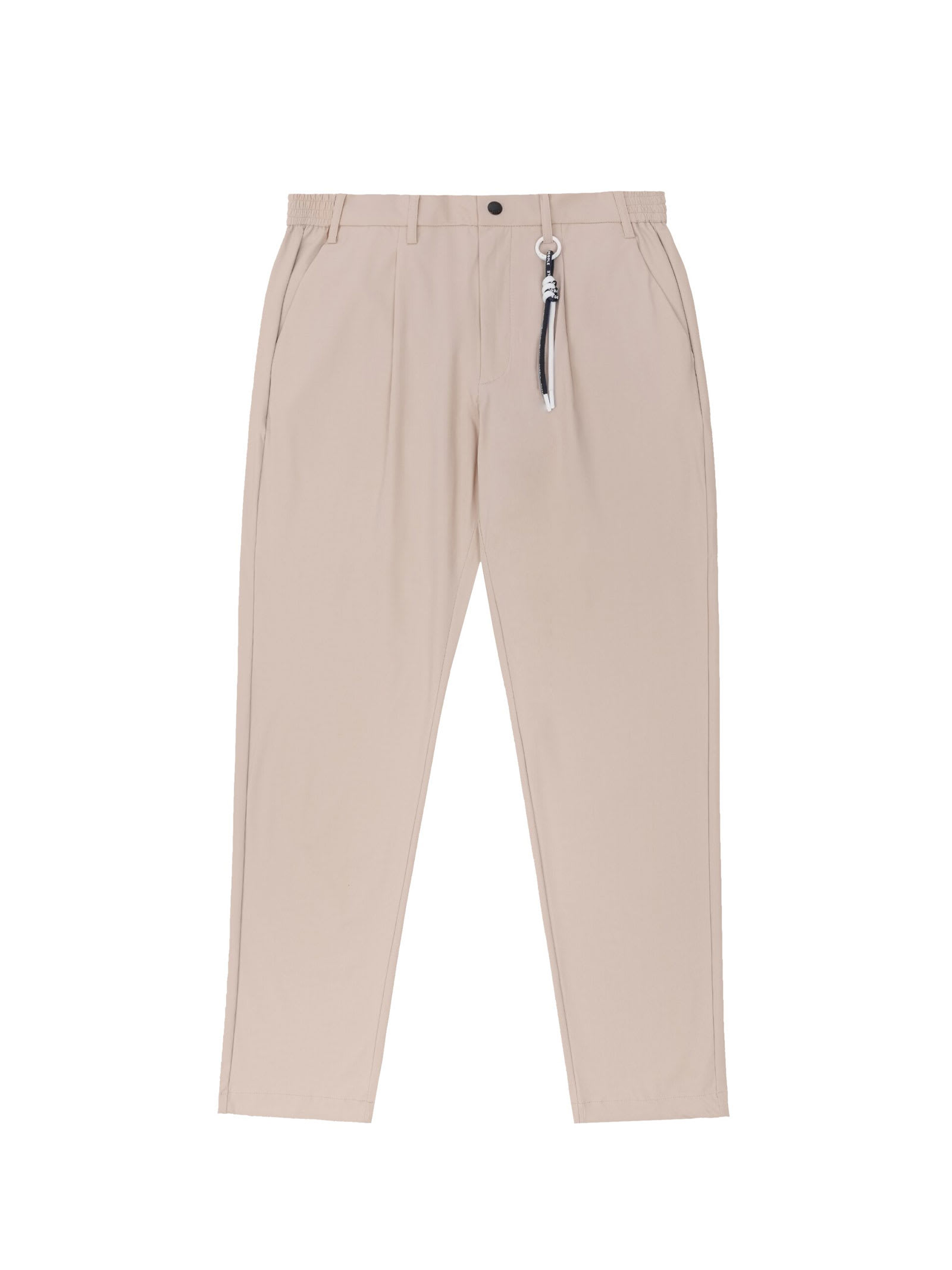 Beige Trousers With Elastic