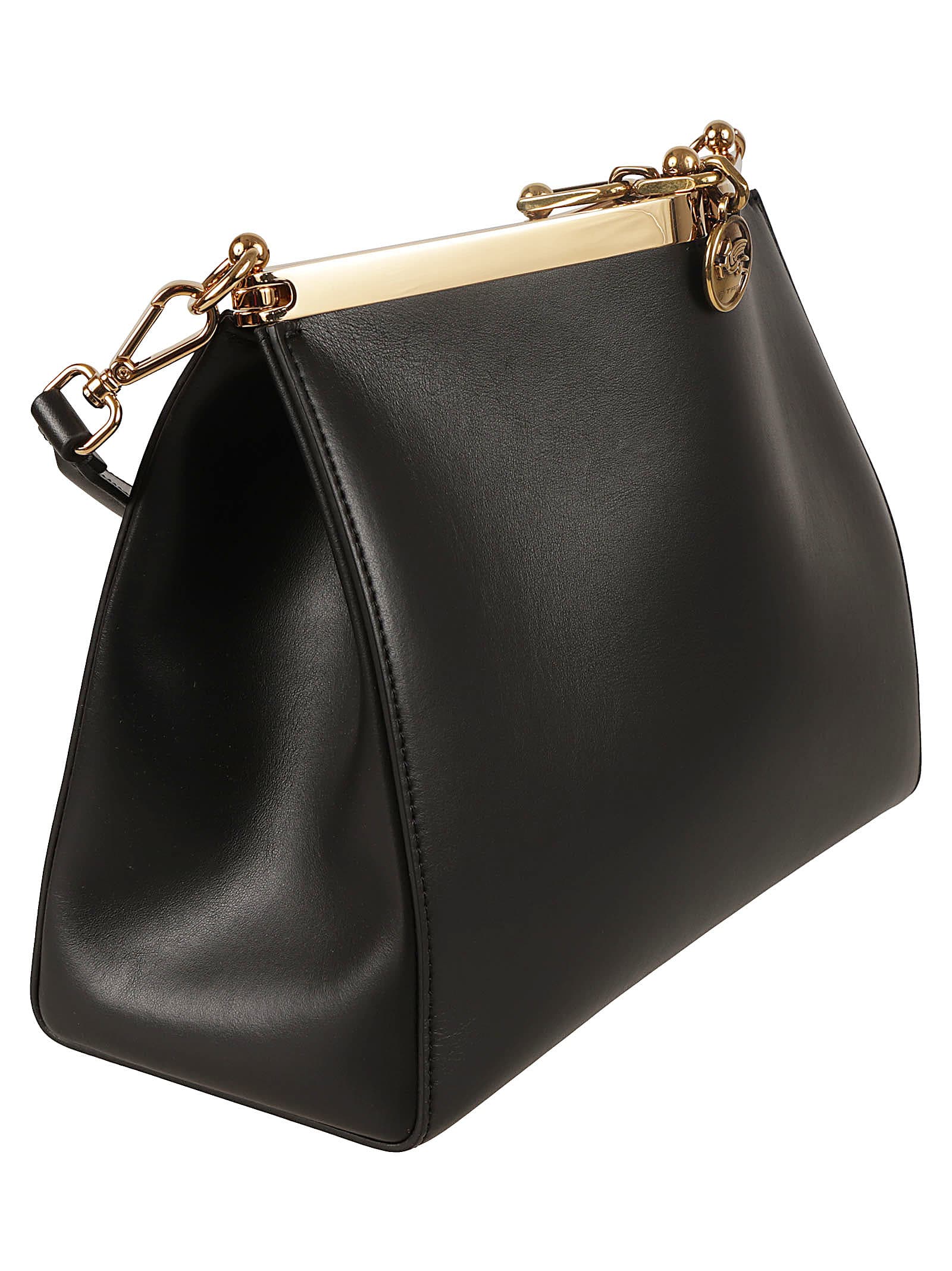 Shop Etro Vela Shoulder Bag In Black