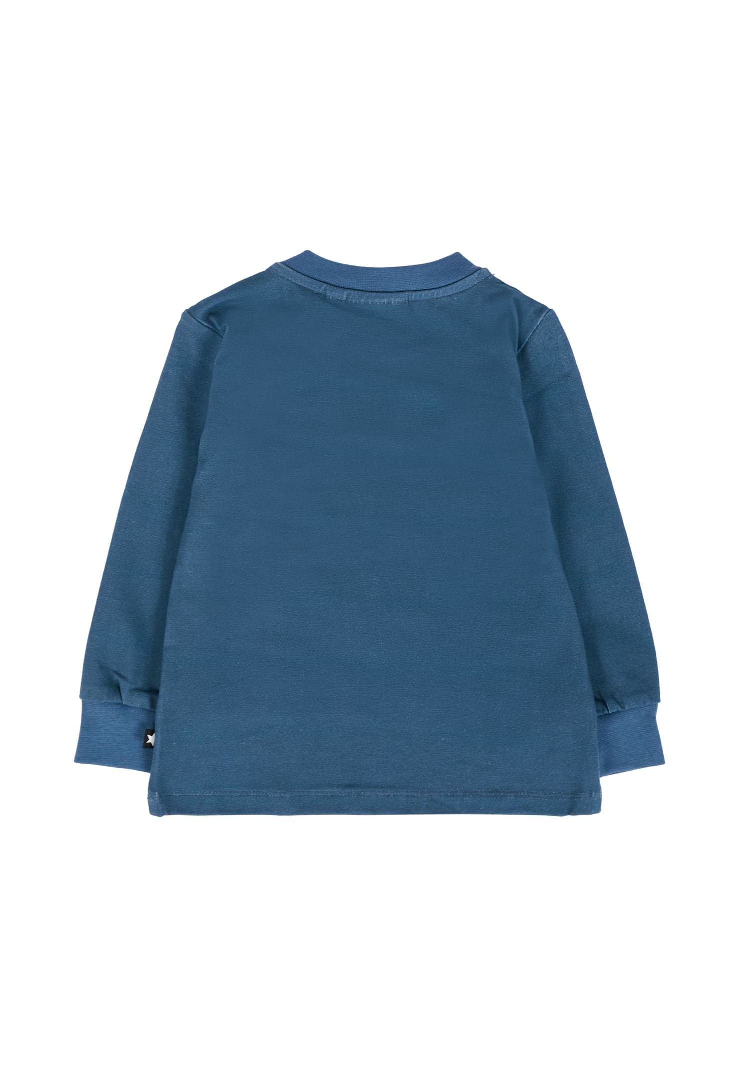 Molo Blue T-shirt For Baby Boy With Dog In Blue
