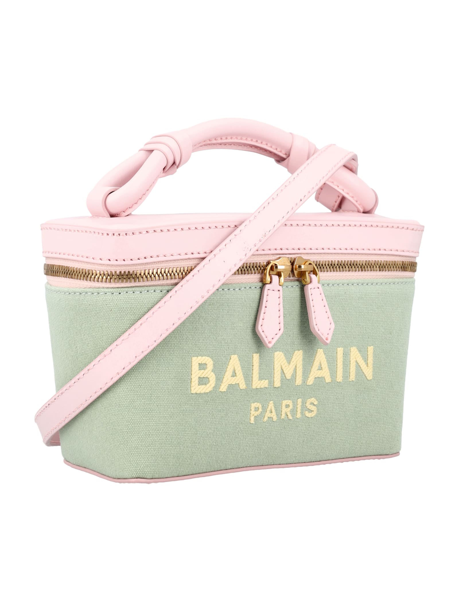 Shop Balmain B-army Vanity Case In Mint