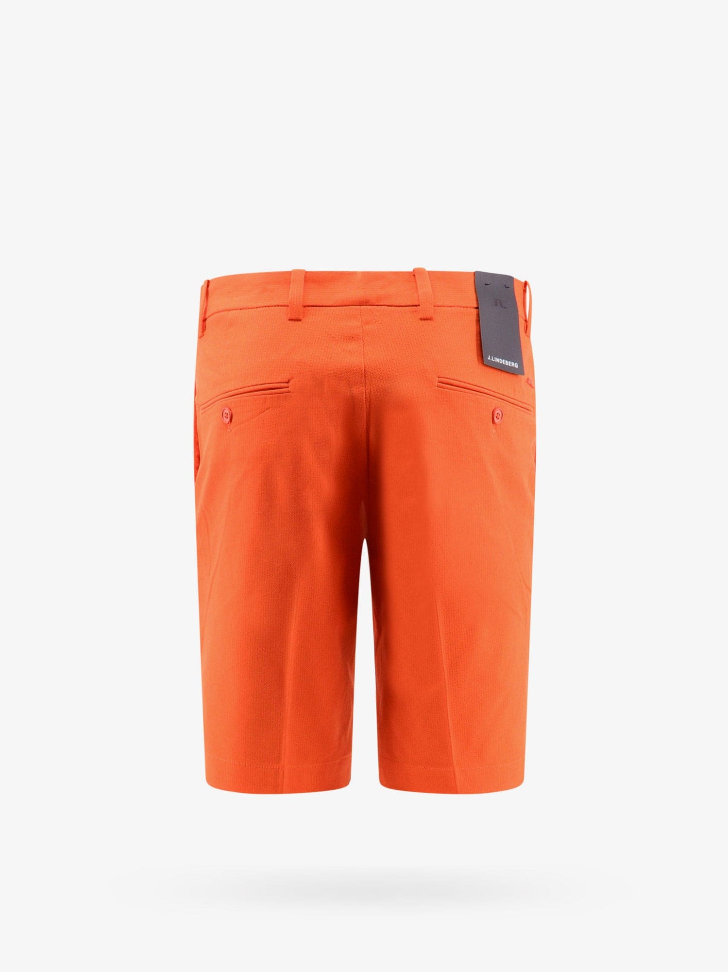 Shop J. Lindeberg Technical Fabric Bermuda Shorts In Orange