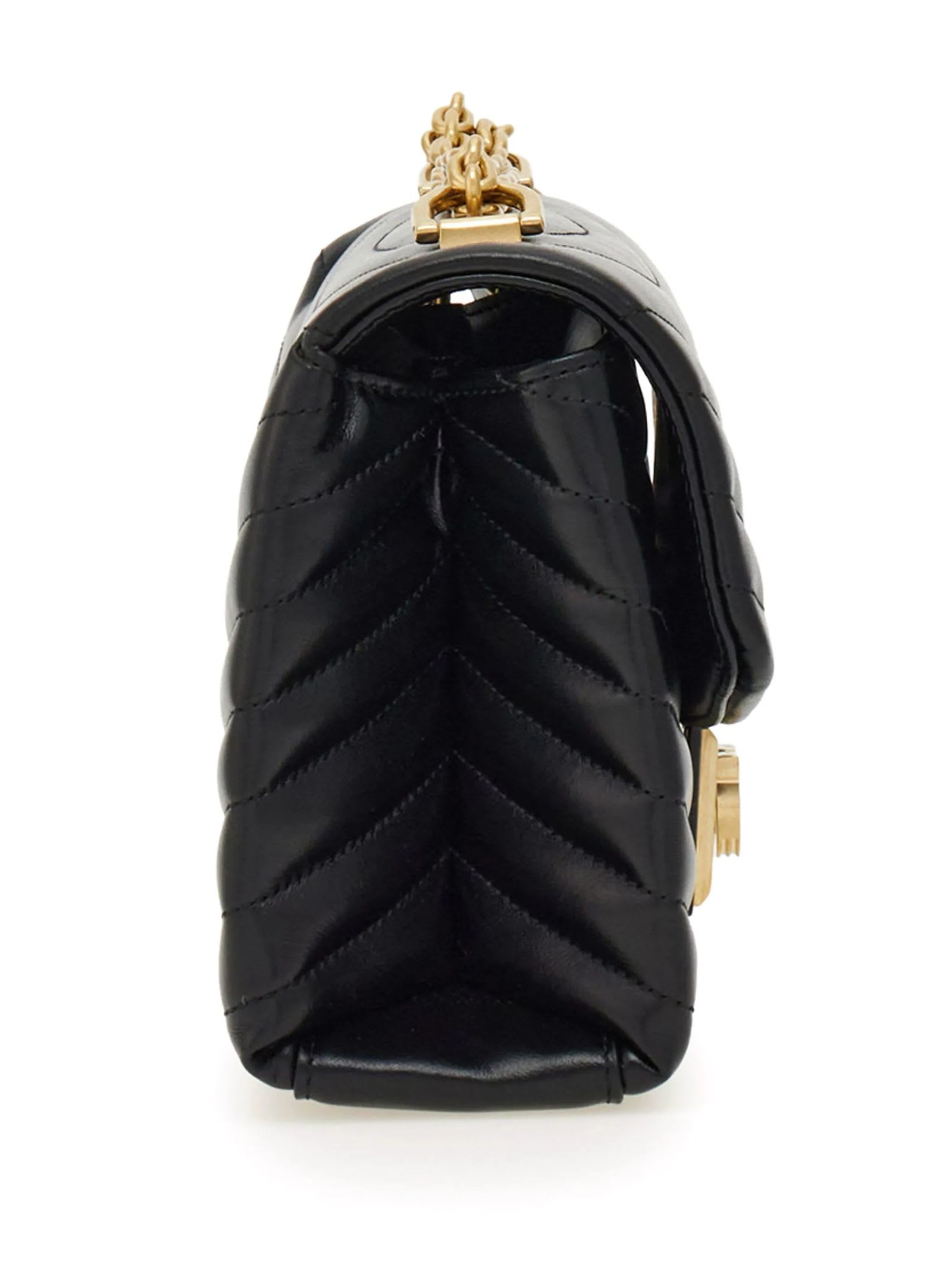 Shop Ferragamo Quilted Shoulder Bag (m) In Black