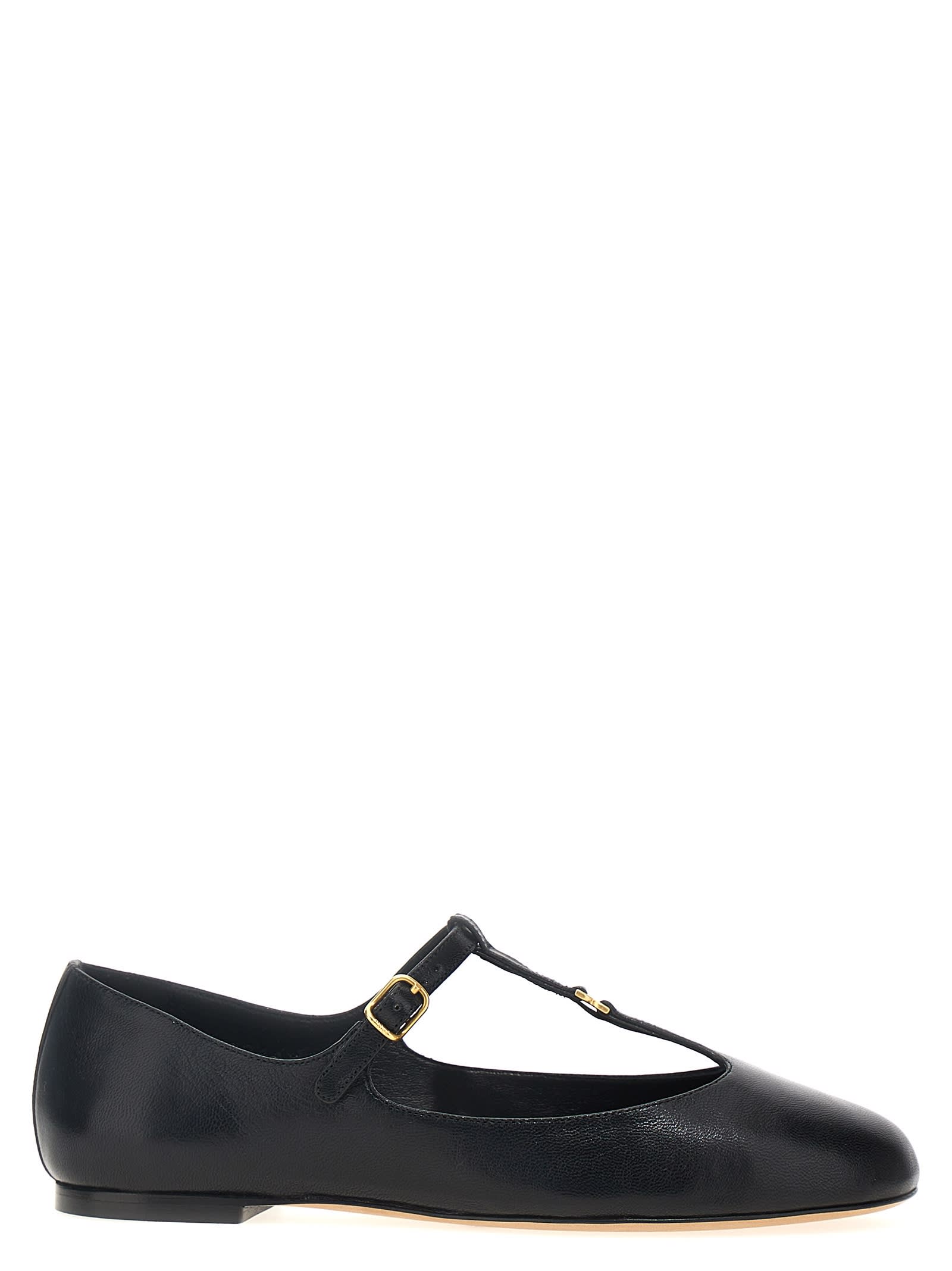 Shop Chloé Marcie Ballet Flats In Black