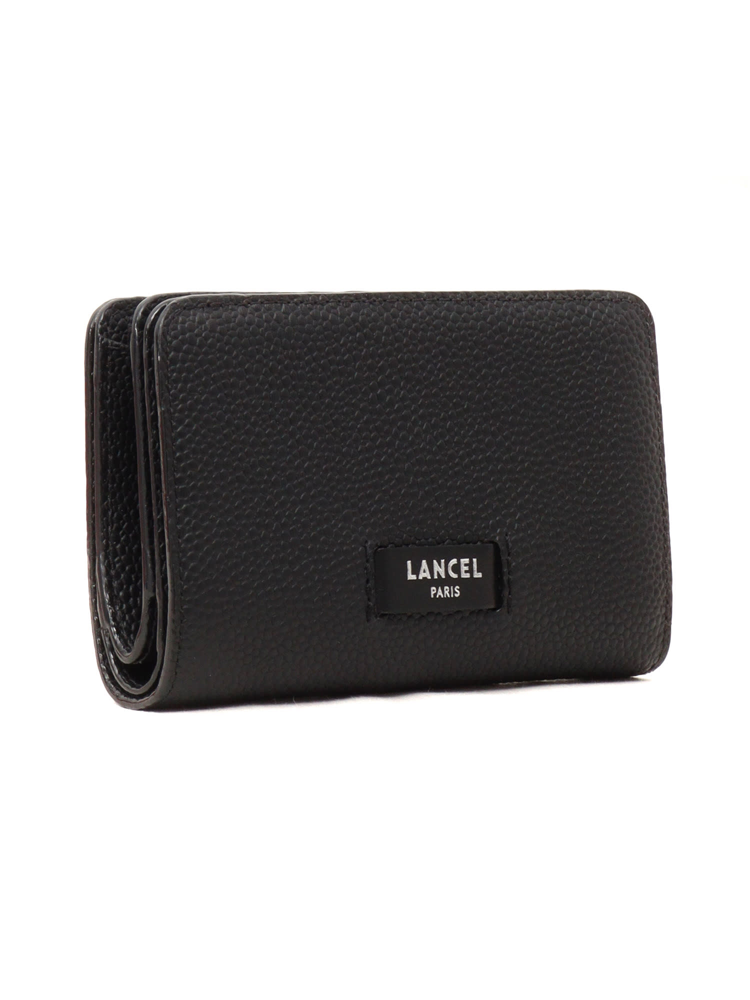 Shop Lancel Compact Wallet In Black