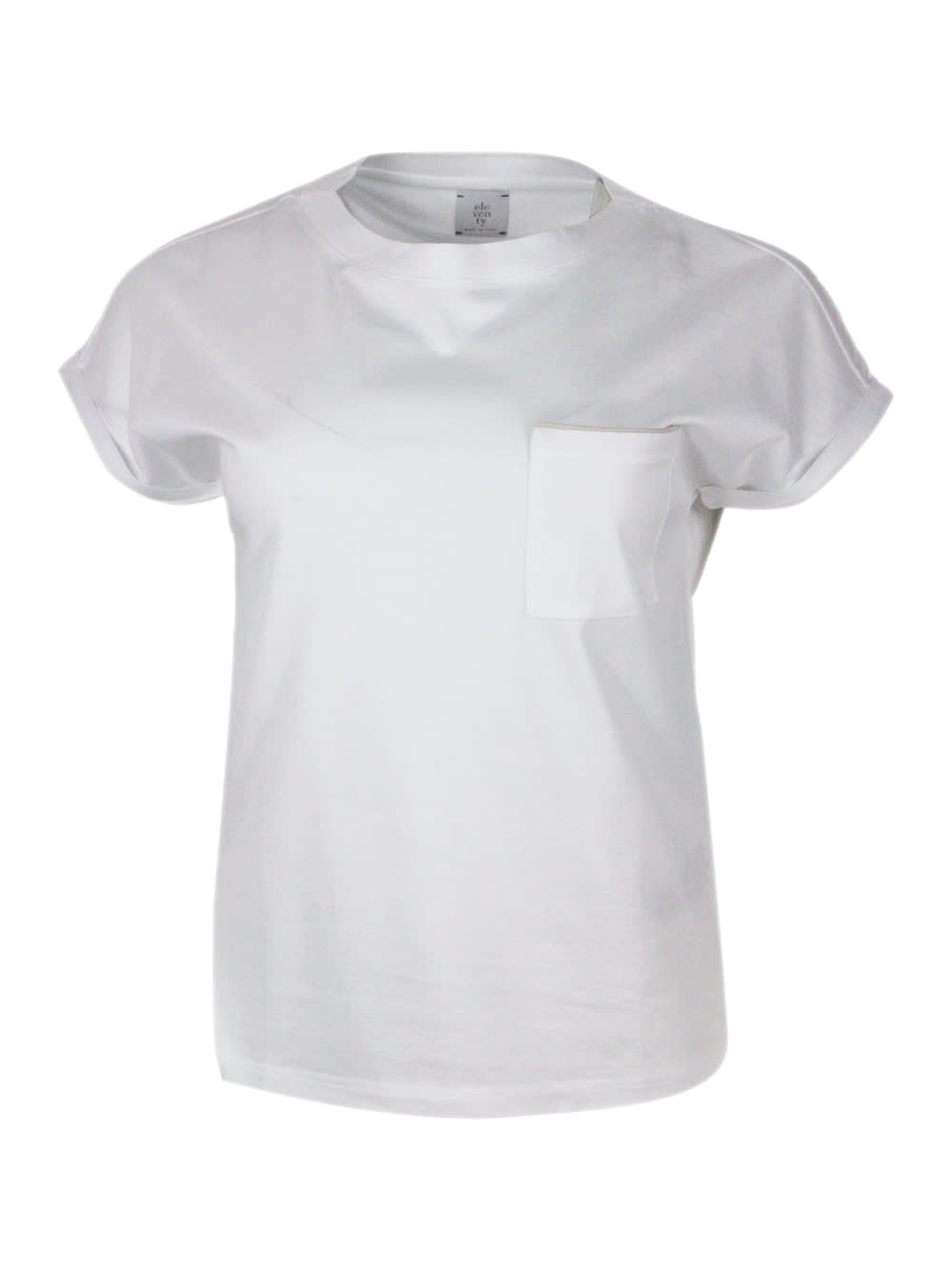 Eleventy T-shirt In Bianco - Rosa