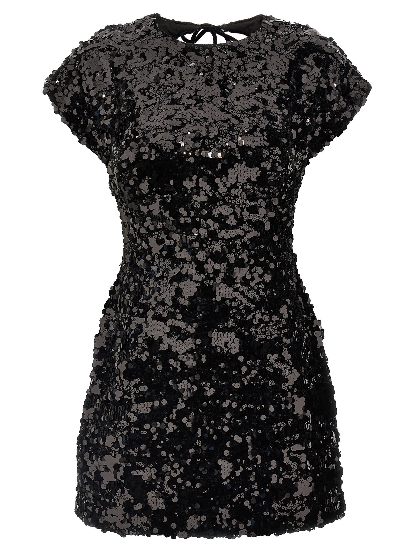 velvet Sequins Mini Dress