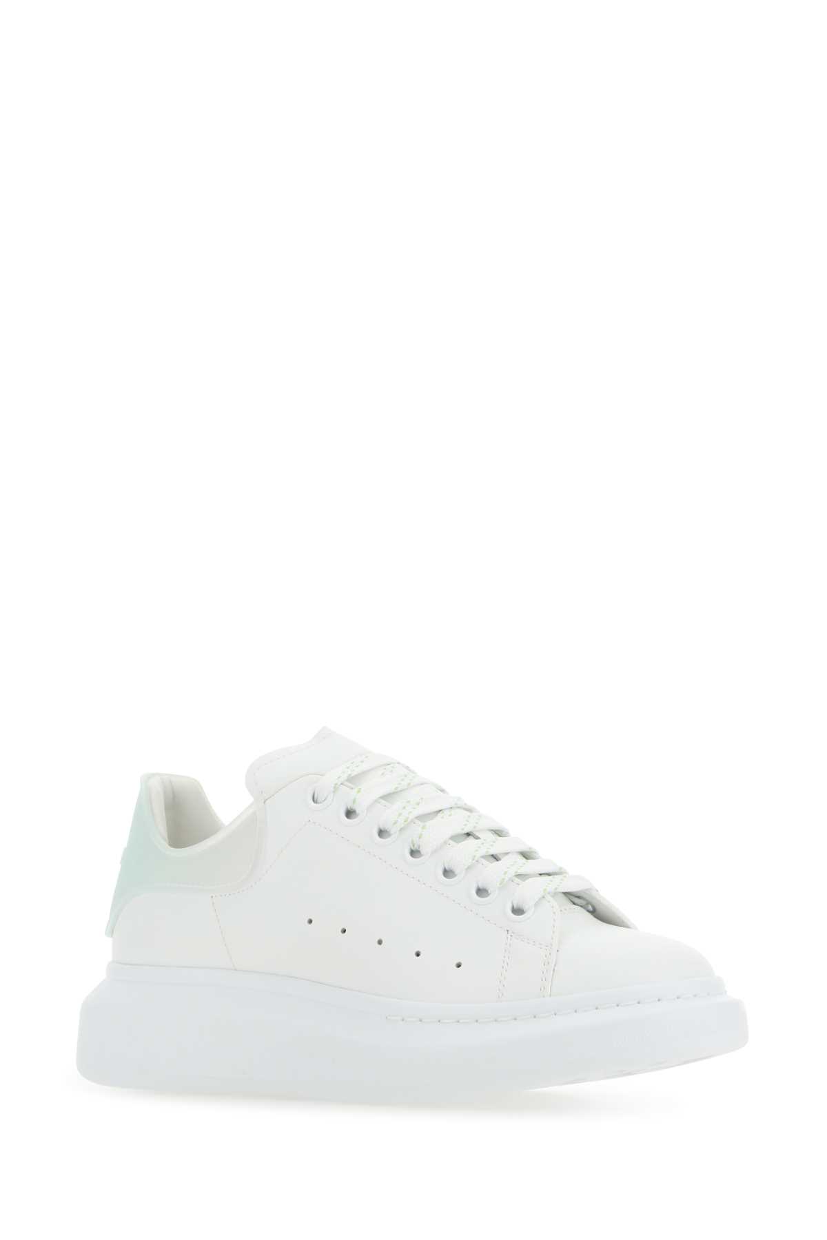 Alexander Mcqueen White Leather Sneakers In 8935