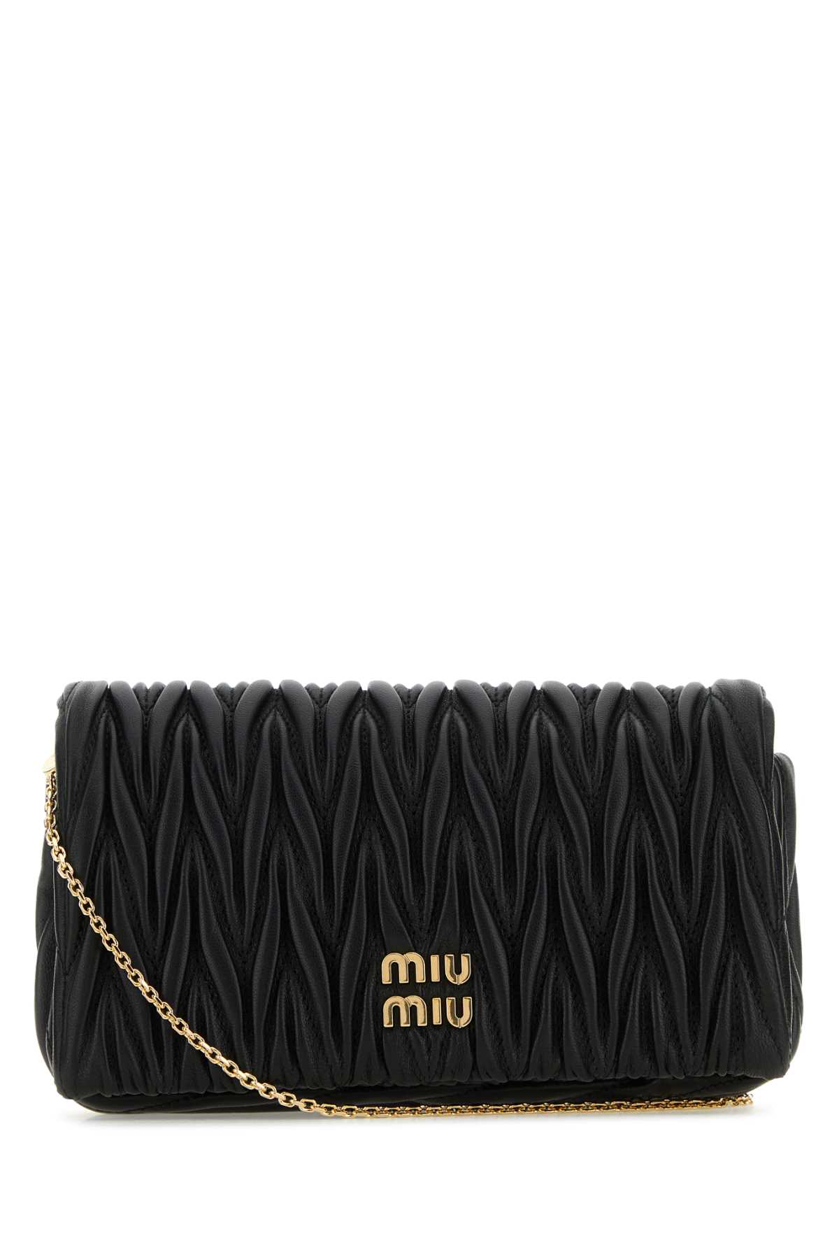 Black Nappa Leather Mini Clutch