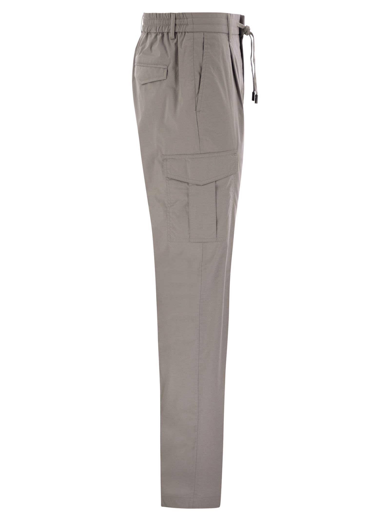 Peserico Jogger In Lightweight Stretch Cotton Canvas