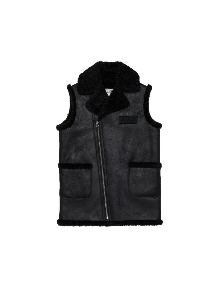Mm6 Maison Margiela Kids' Jacket With Logo In Black