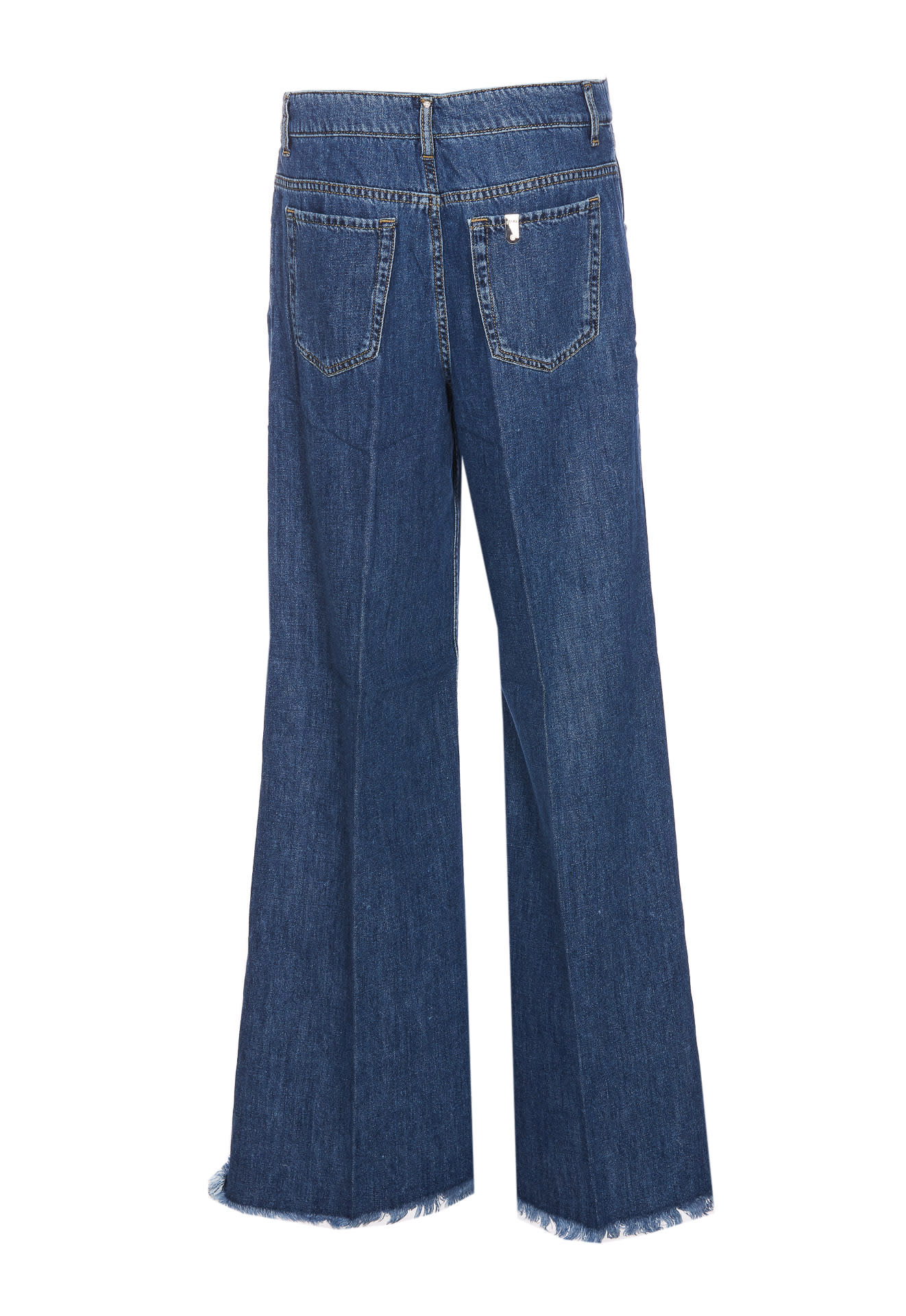 Shop Liu •jo Denim Flared Jeans In Blue