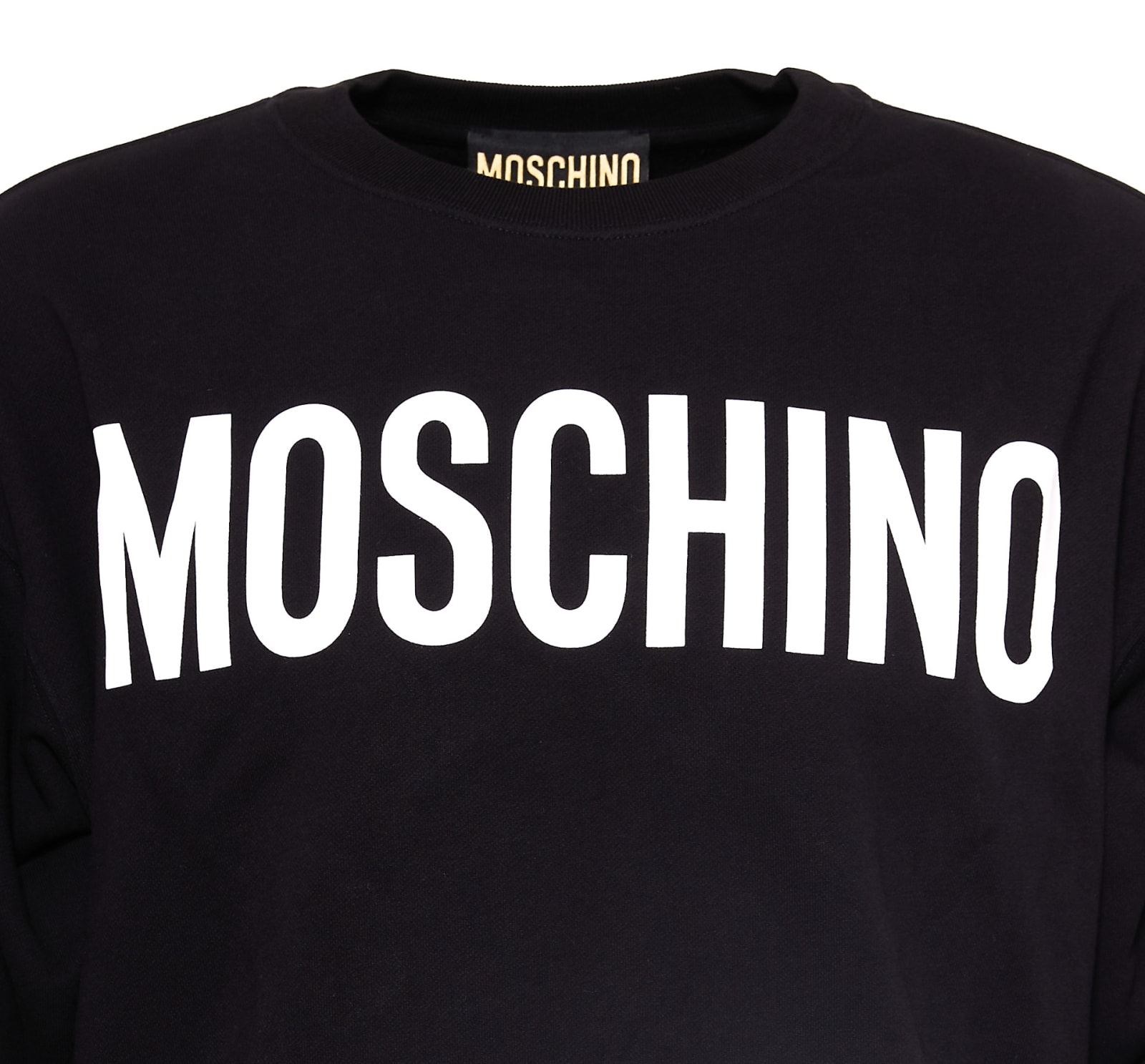 Shop Moschino Logo Sweatshirt In Nero