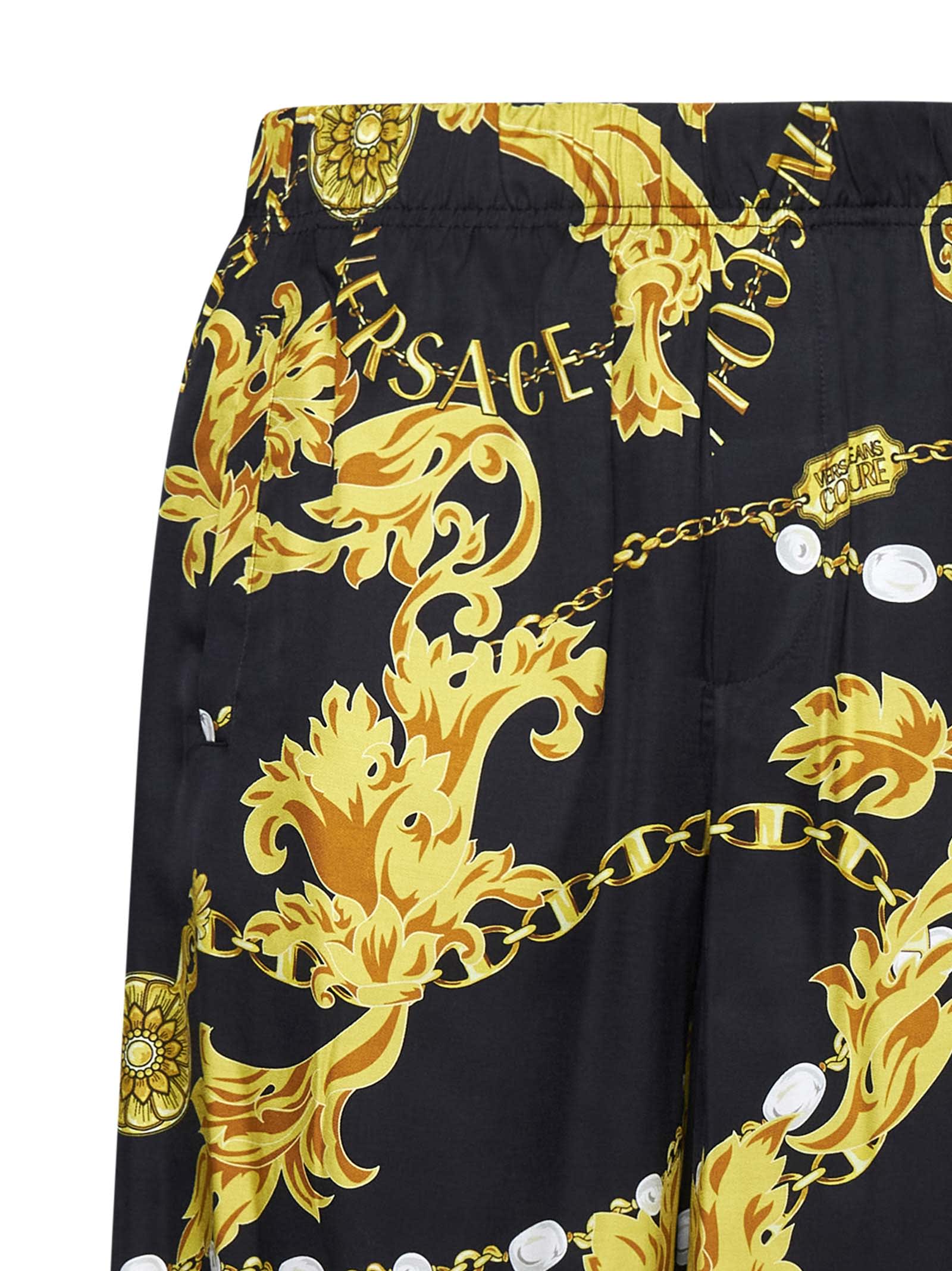 Shop Versace Jeans Couture Shorts In Black