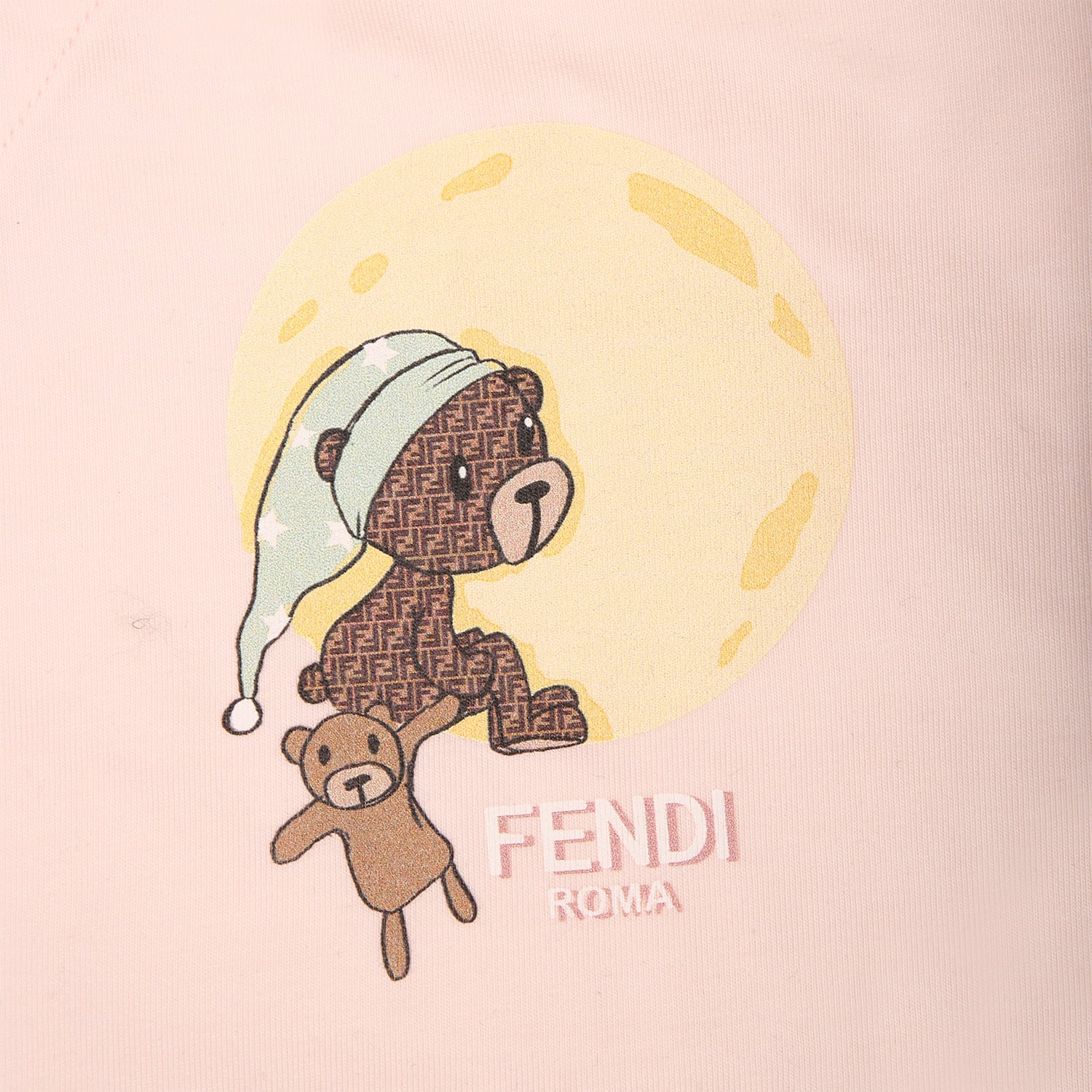 Shop Fendi Pink Set For Baby Girl With  Bear