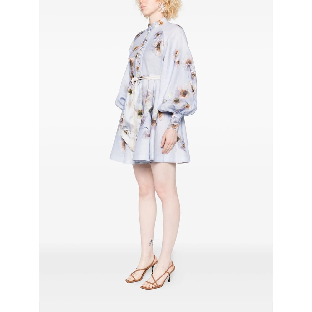 Zimmermann Hypnotic Mini Dress In Purple