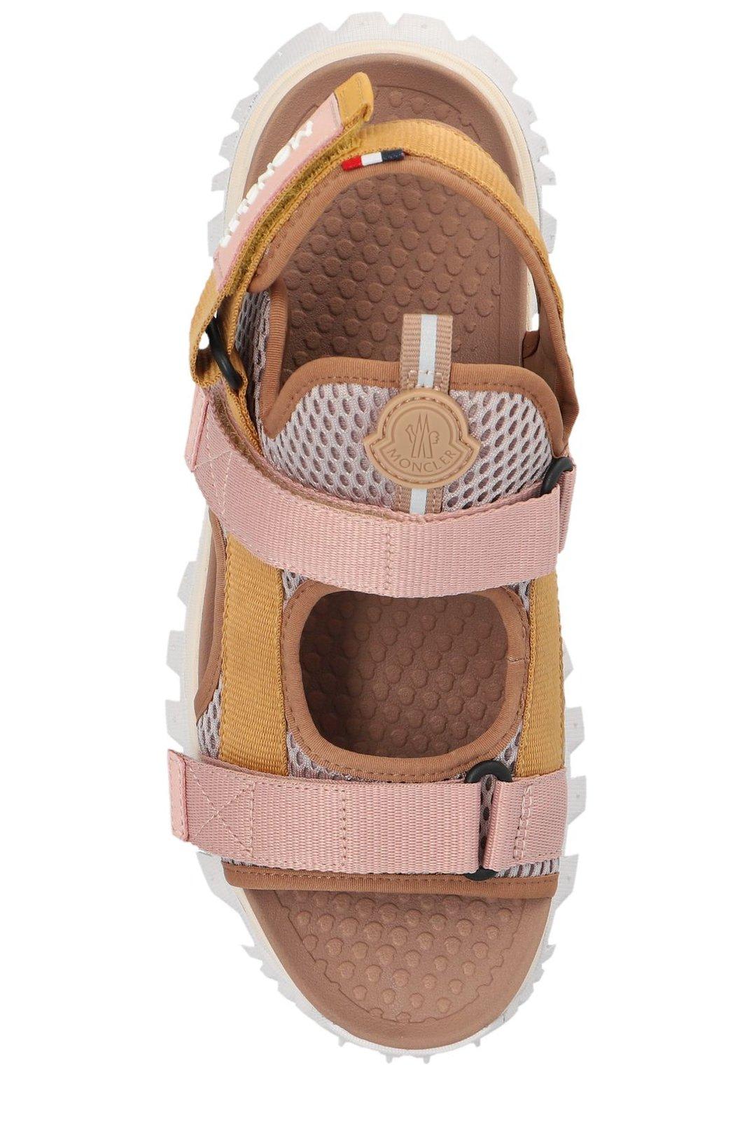 Shop Moncler Trailgrip Platform Sandals In Multicolour