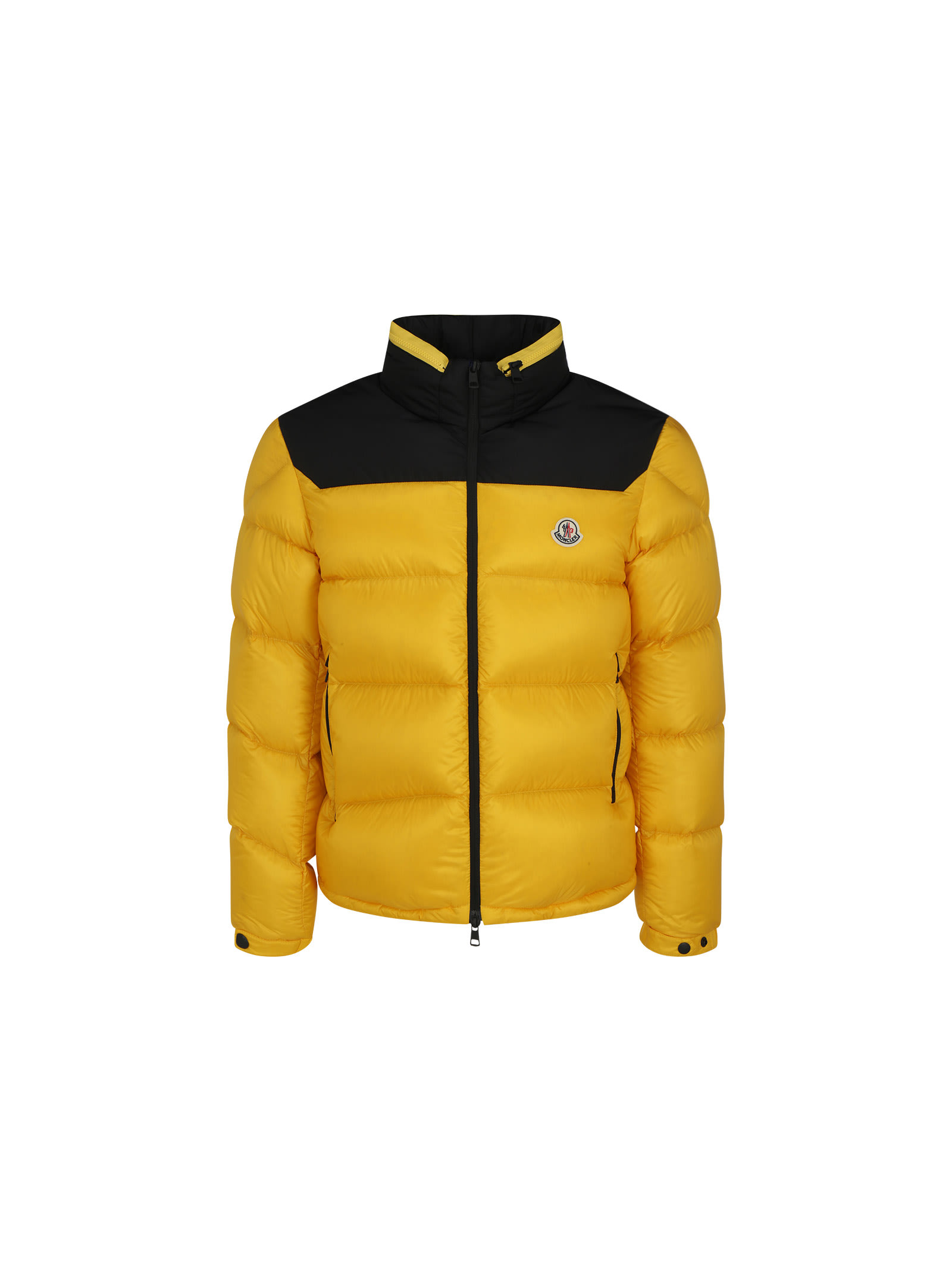 Moncler Down Zipped Jacket In Ocra ModeSens