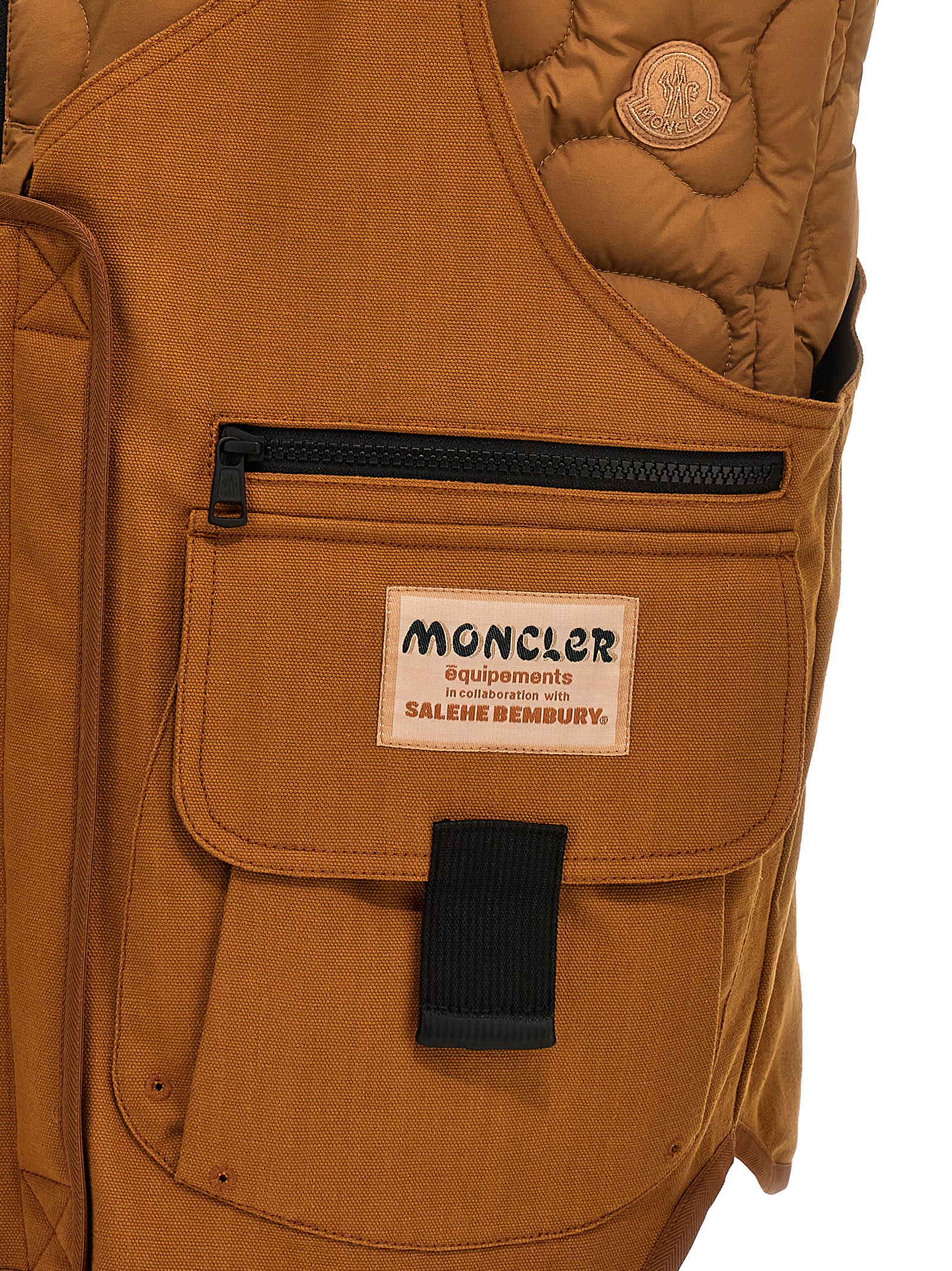 Shop Moncler Genius X Salehe Bembury Sierpinki Vest In Brown