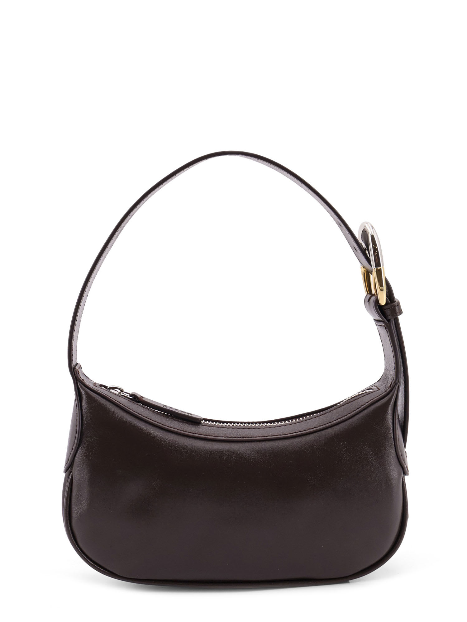 Staud Owen Leather Shoulder Bag In Brown