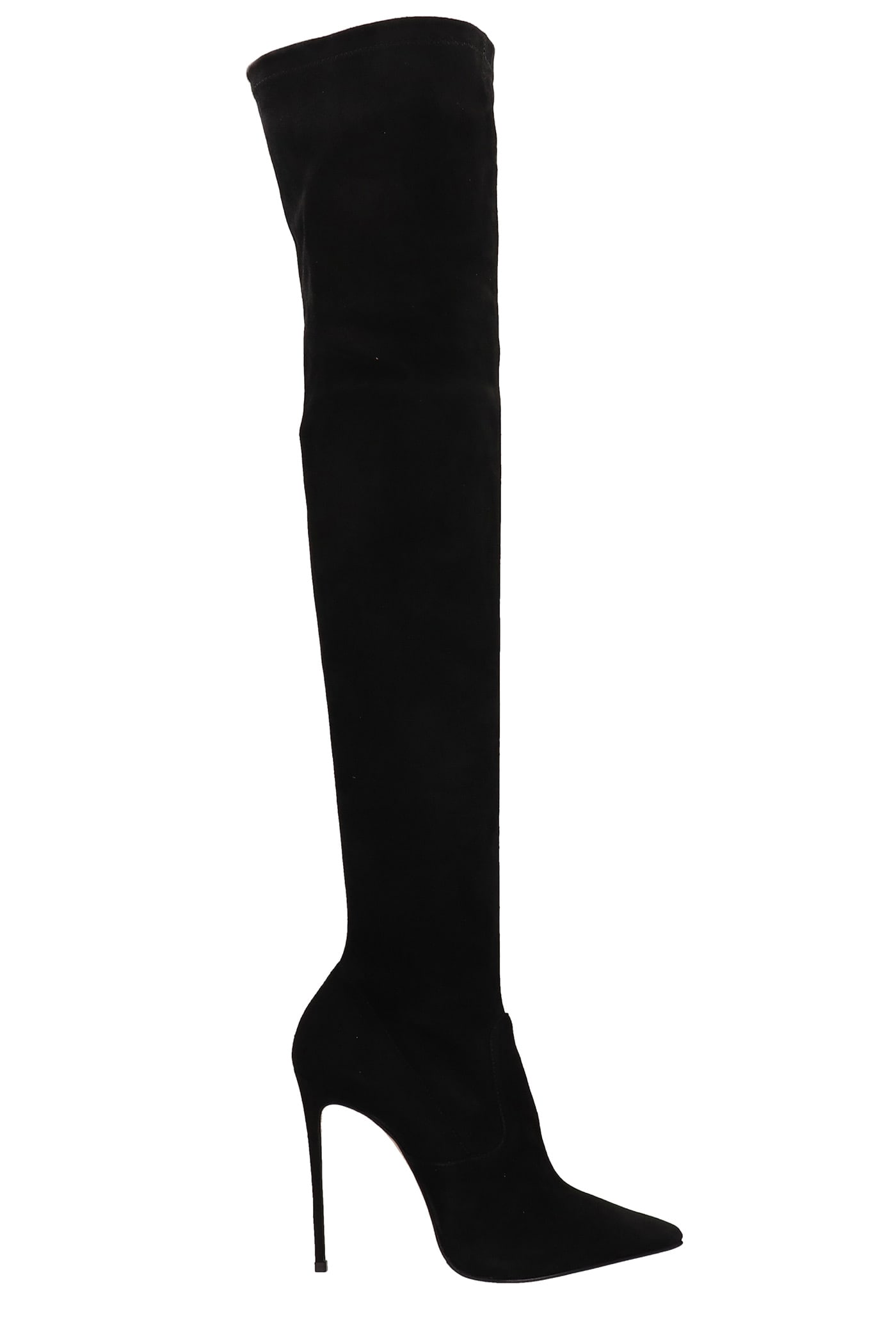 Le Silla Eva 120 High Heels Boots In Black Suede