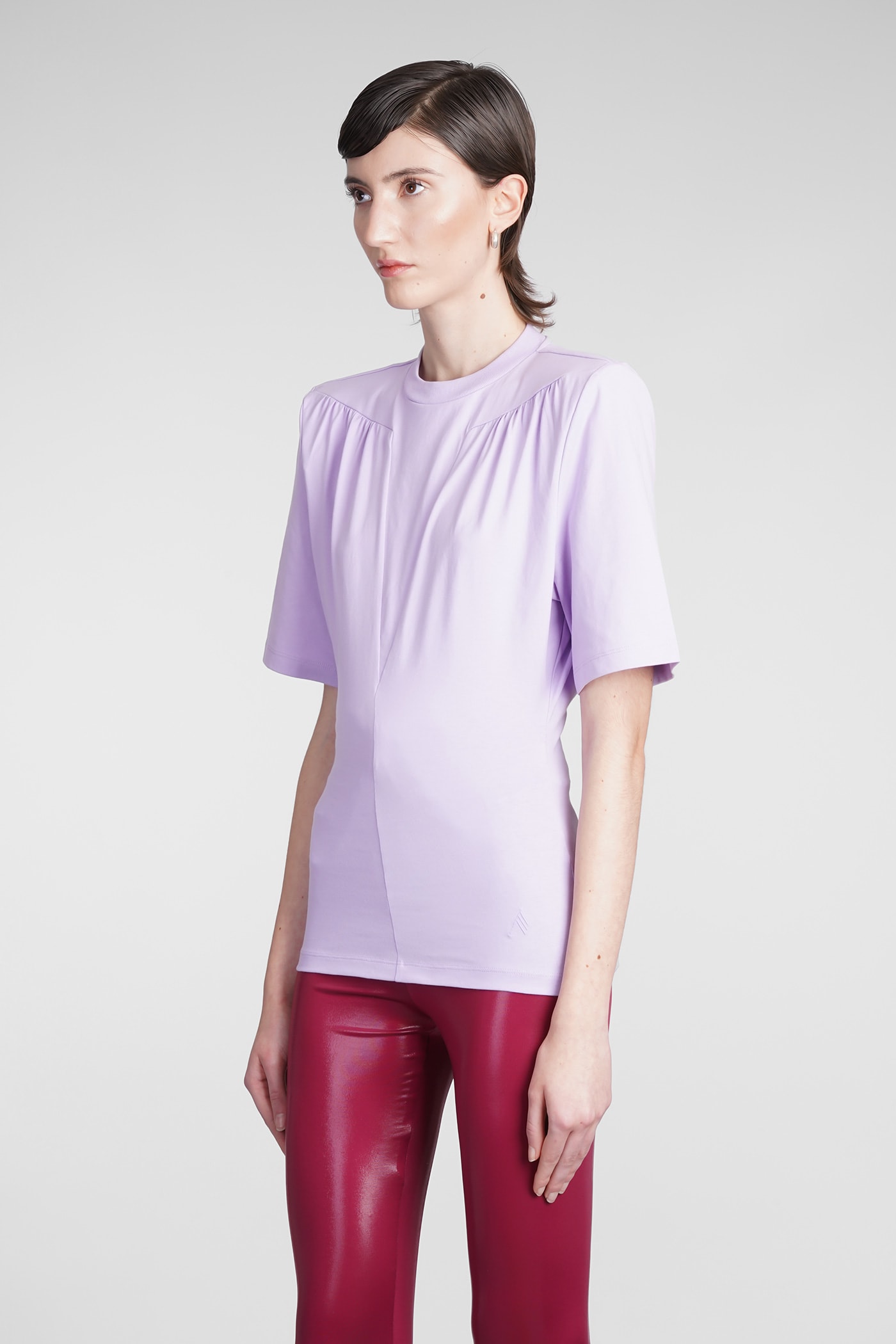 Attico Jewel Cut-out Cotton T-shirt
