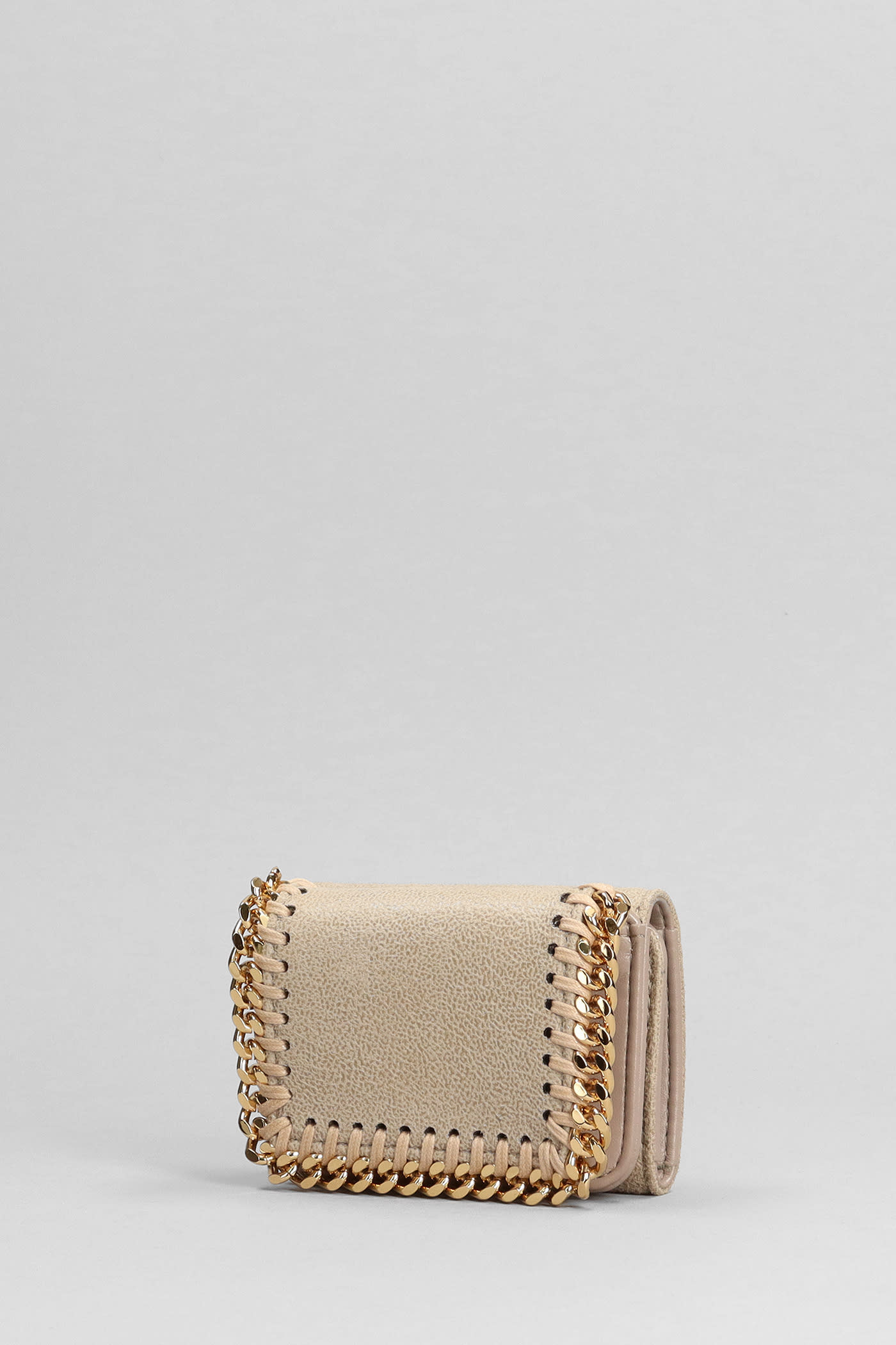 Shop Stella Mccartney Wallet In Beige Polyester