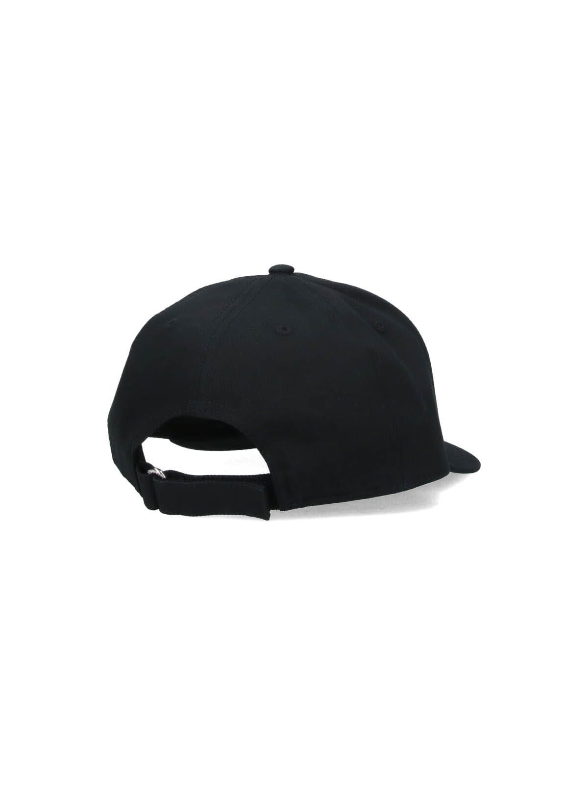 Moncler Logo Baseball Cap In Black