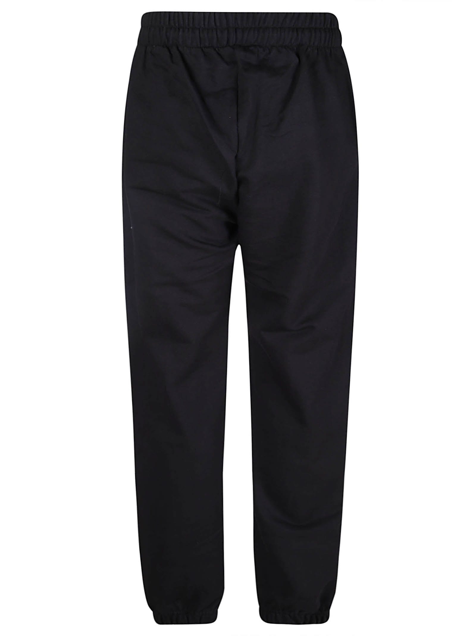 Shop Gcds Ribbed Waist Trousers In Nero
