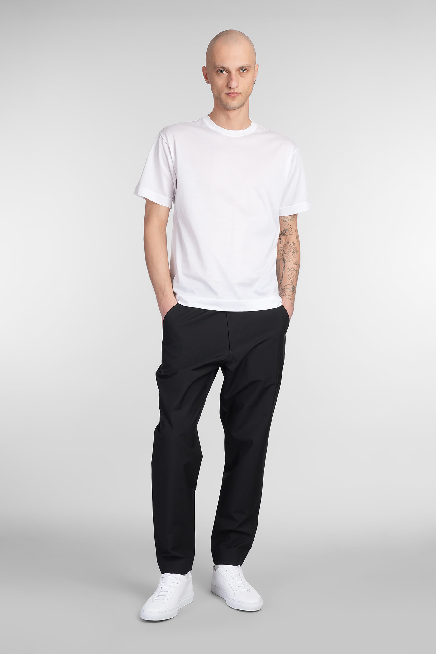 Low Brand George Pants In Black Wool In Black