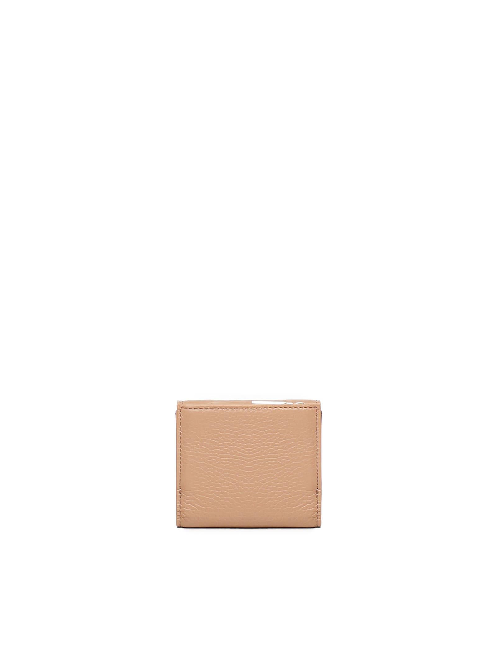 Shop Coccinelle Metallic Soft Wallet In Nude