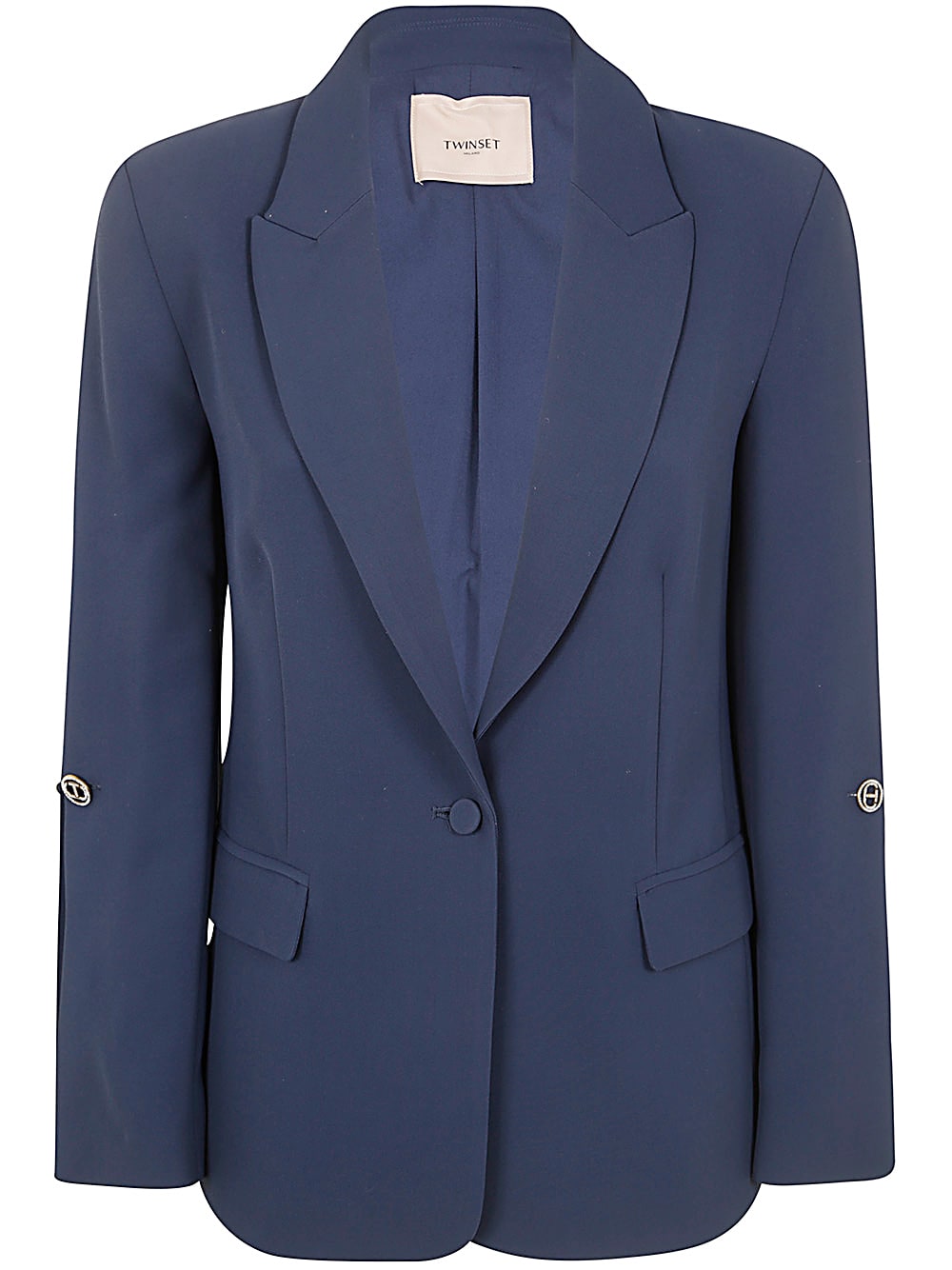 Shop Twinset Blazer Jacket In Indigo