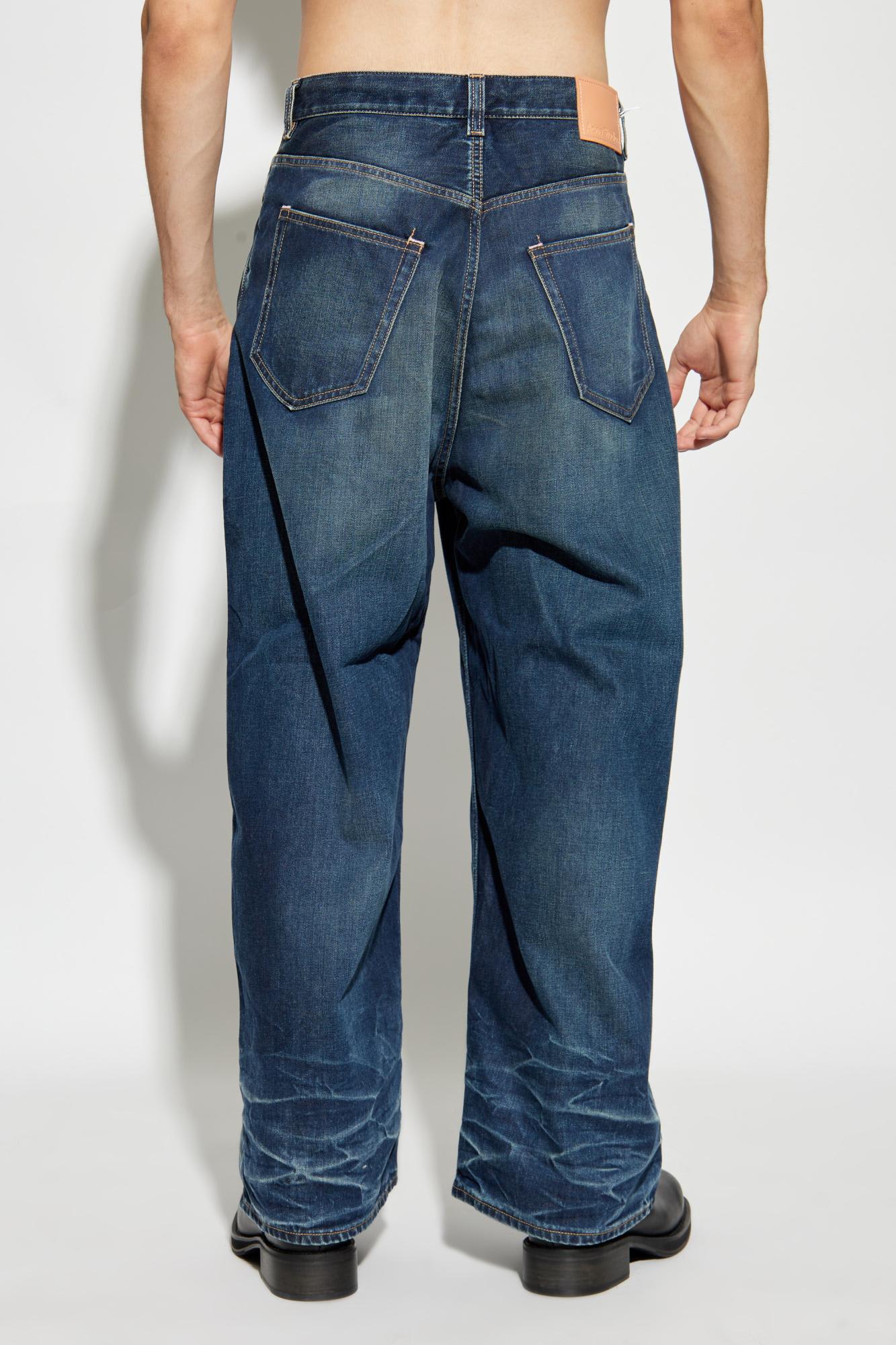 Shop Acne Studios Wide-leg Jeans In Blue