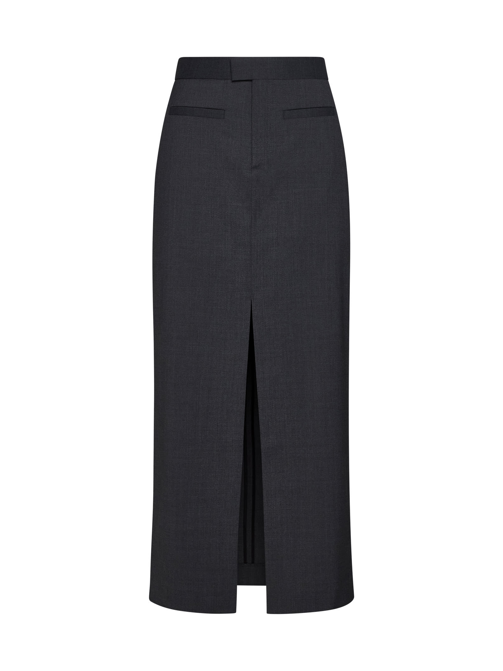 Shop Filippa K Skirt In Dark Grey Melange