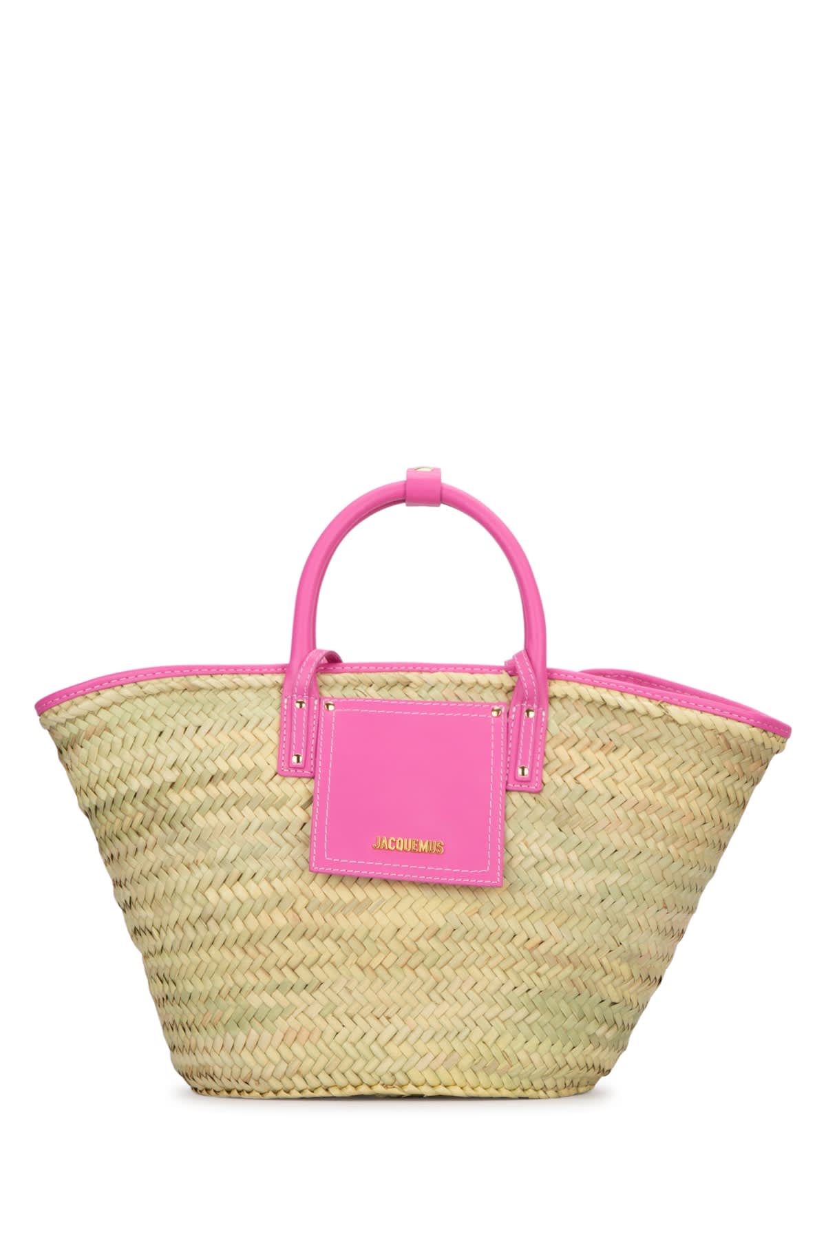 Jacquemus Neutral Le Panier Soli Tote Bag In Neonpink