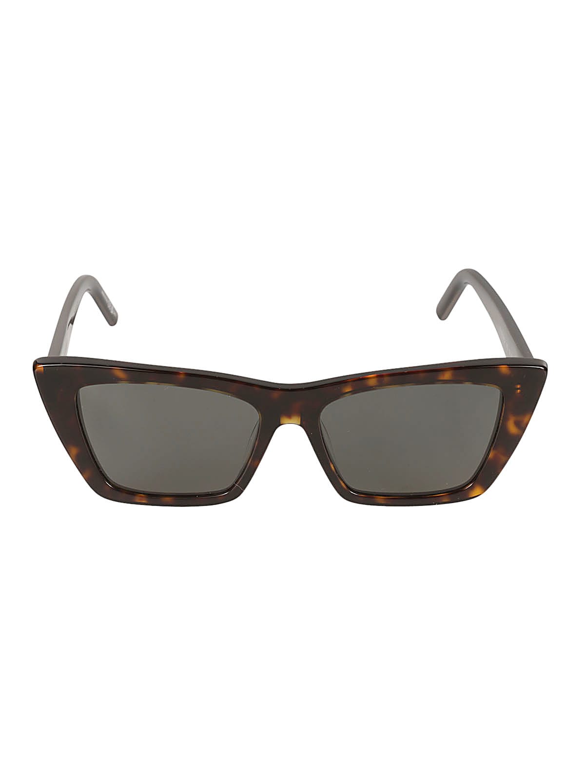 Shop Saint Laurent Cat Eye Frame Flame Effect Sunglasses In Havana/grey