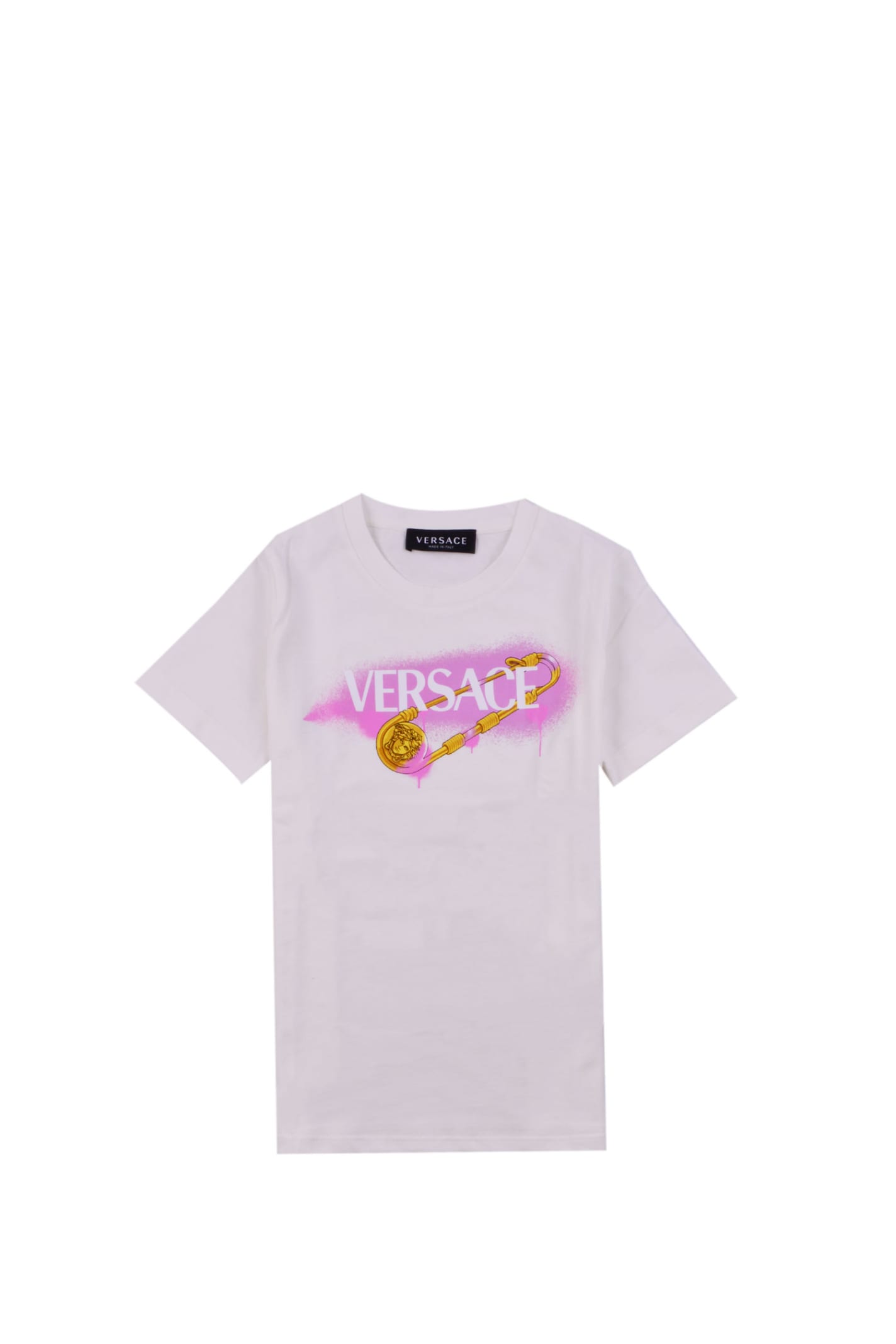 Cotton T-shirt With Versace Logo