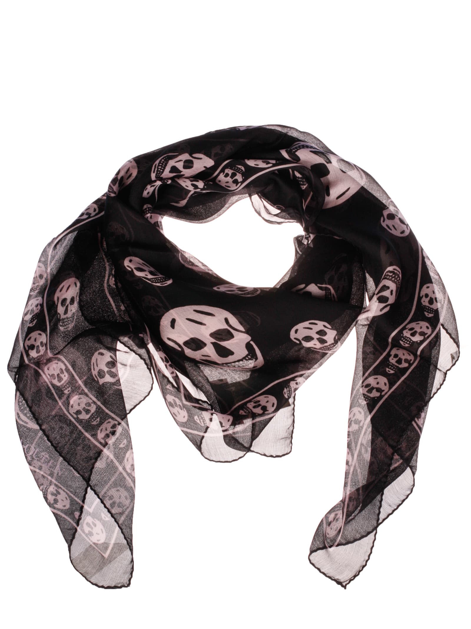 alexander mcqueen skull print scarf