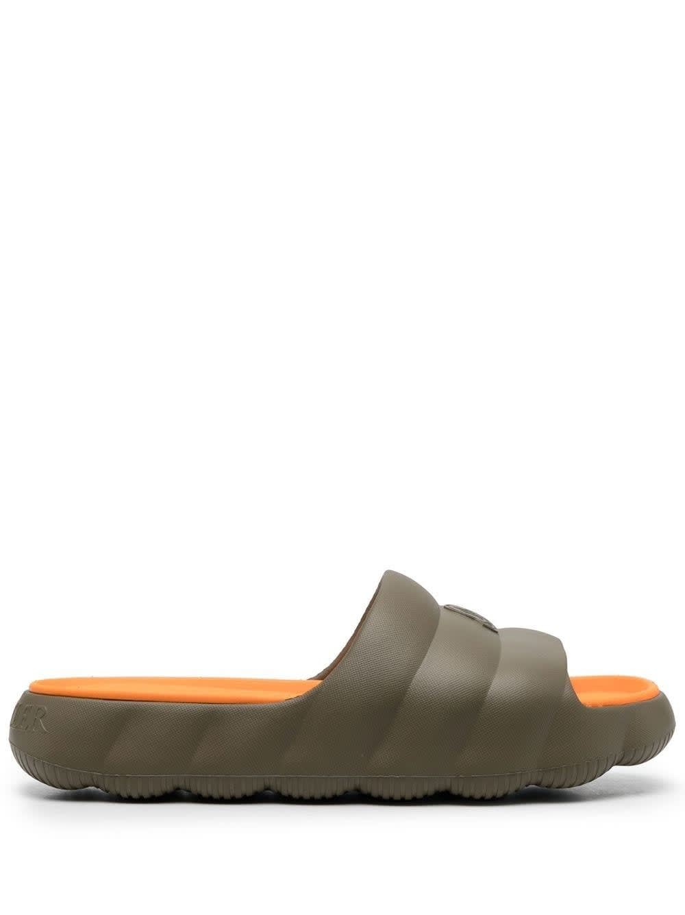 MONCLER ORANGE AND MILITARY GREEN LILO SLIDES