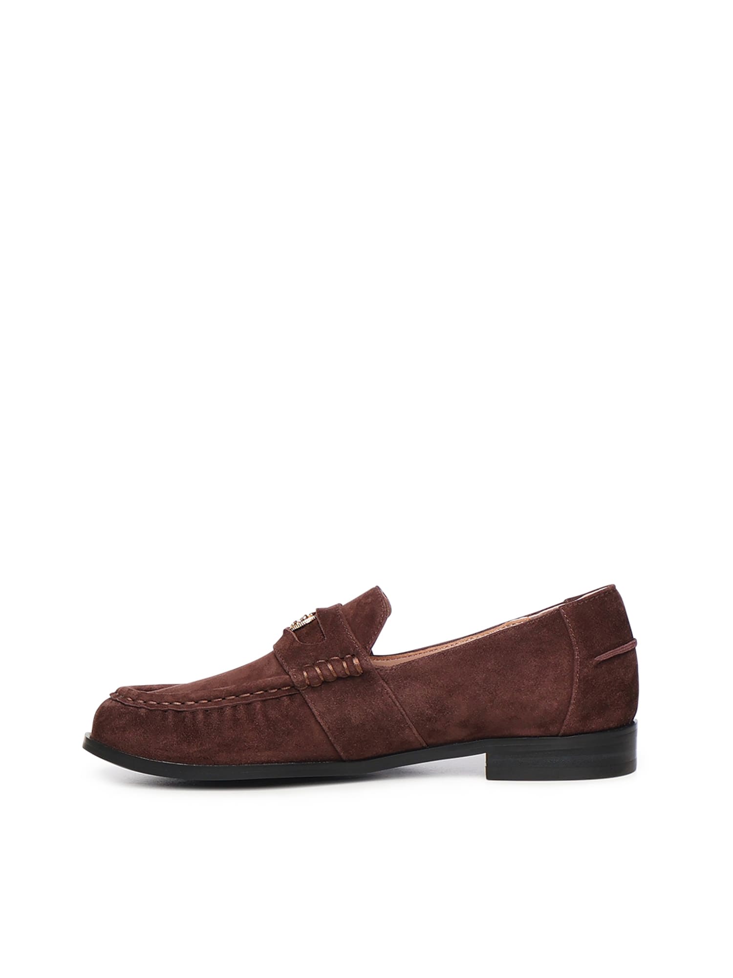 Coccinelle C-penny Suede Loafers In Brown
