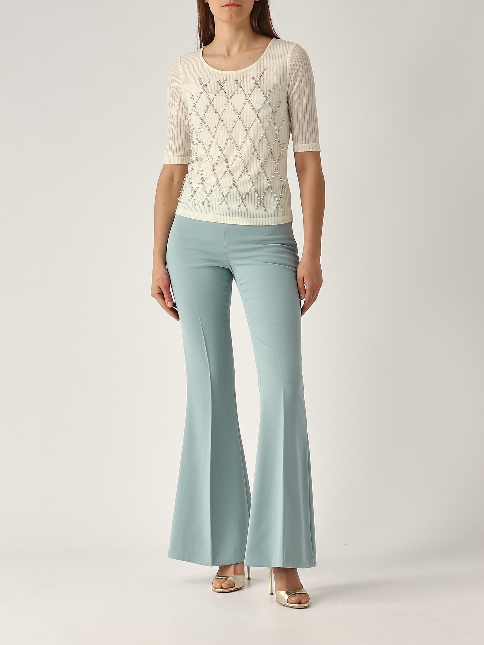 Twinset Poliestere Top-wear In Neutral