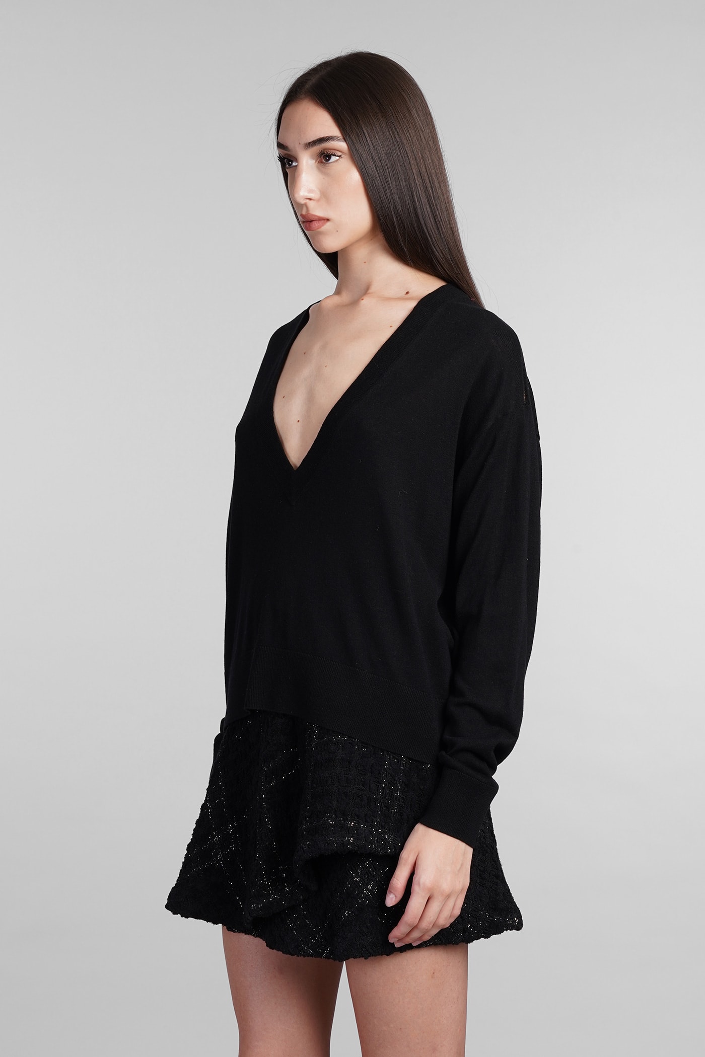 Shop Iro Leya Knitwear In Black Silk