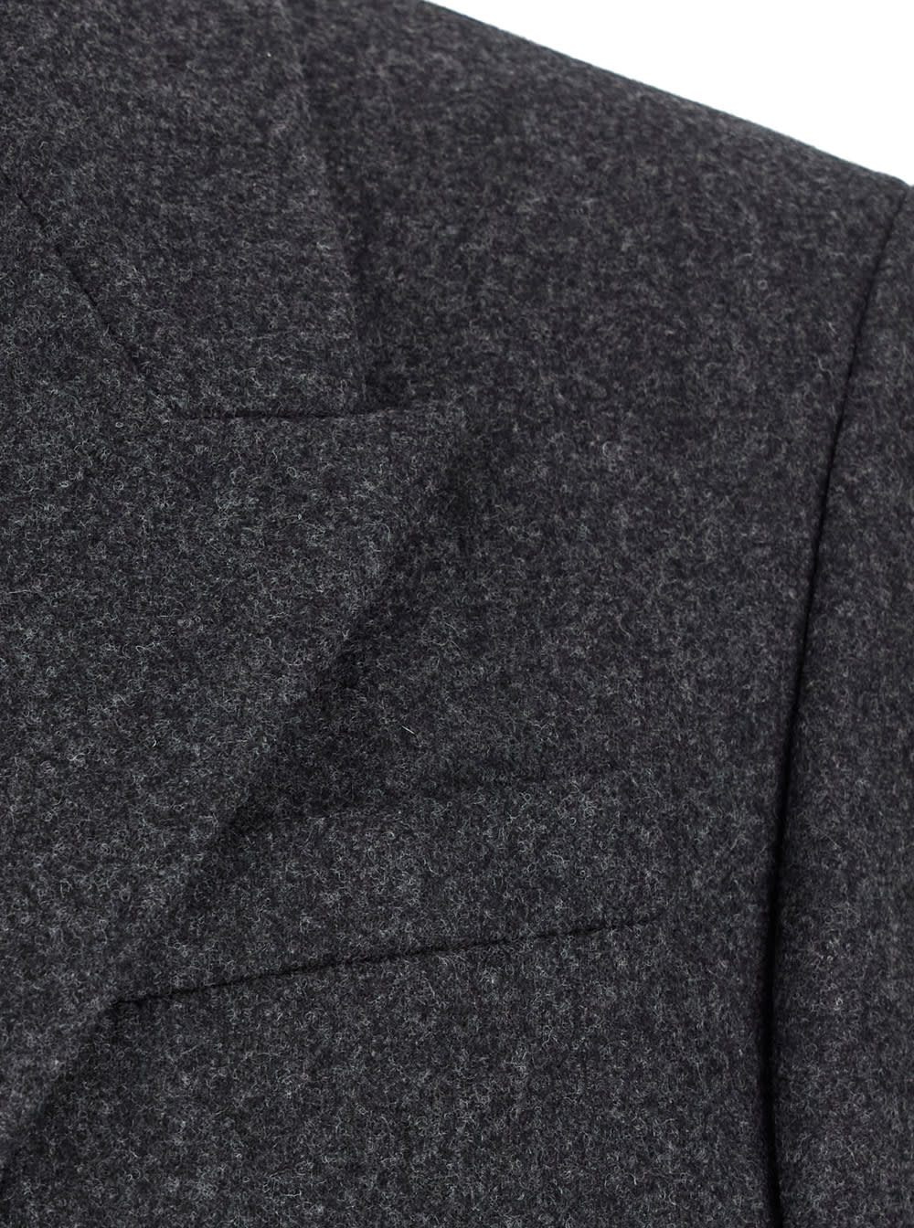 Shop Ami Alexandre Mattiussi Grey Double-breasted Jacket With Peak Revers In Wool Man