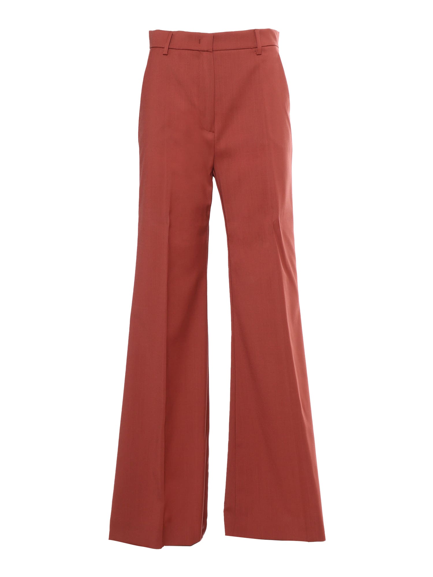 Shop Weekend Max Mara Sonale Red Trousers In Brown