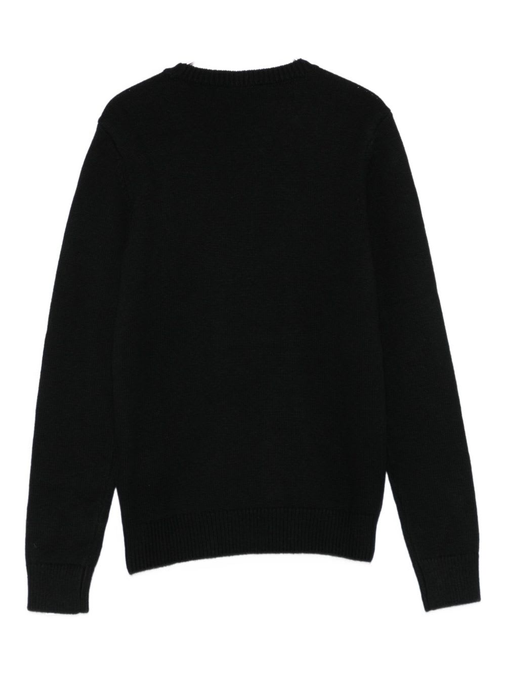Diesel Kids Black Crewneck Long-sleeved Sweater In Black