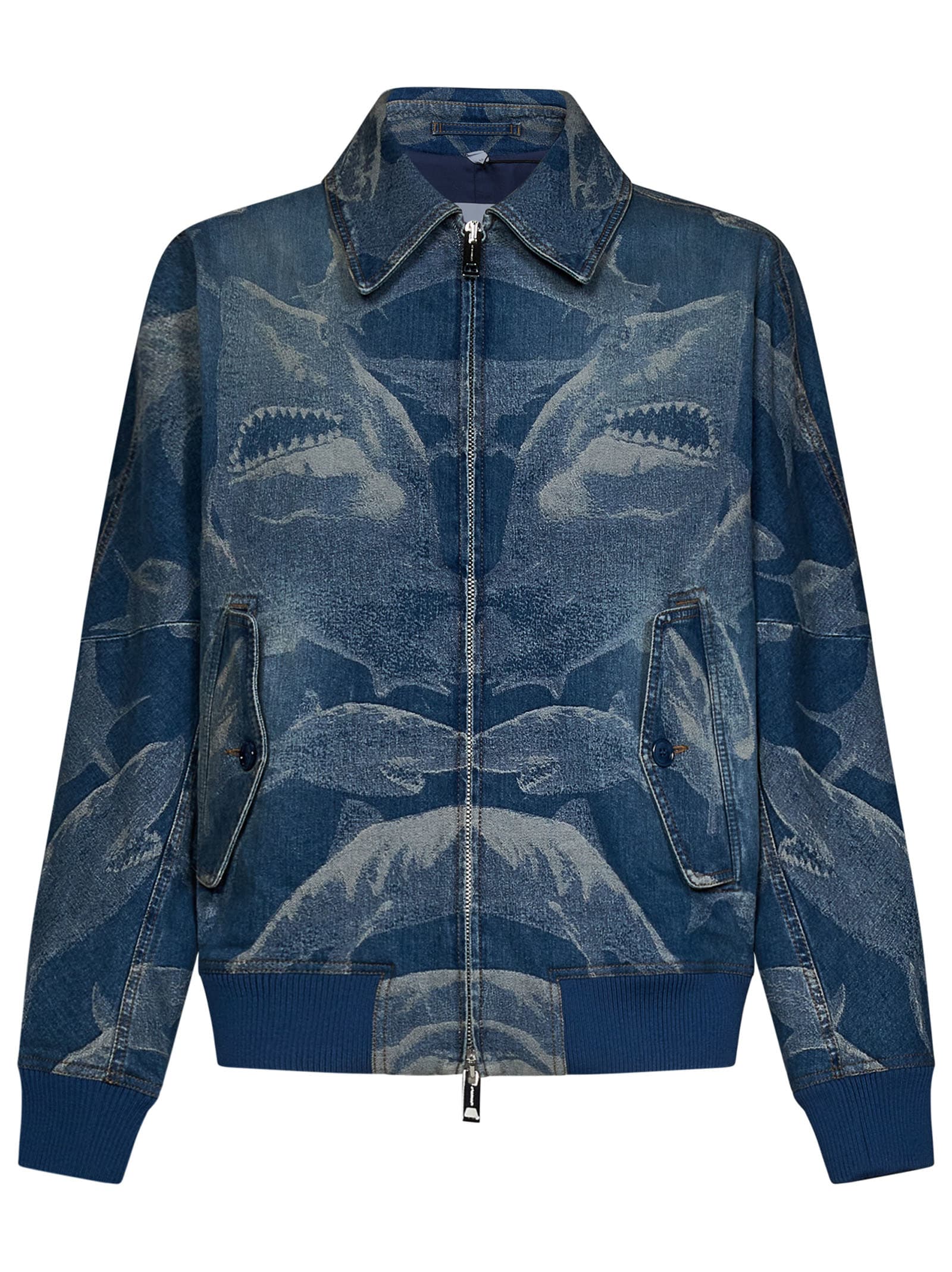Burberry Jacket In Blue