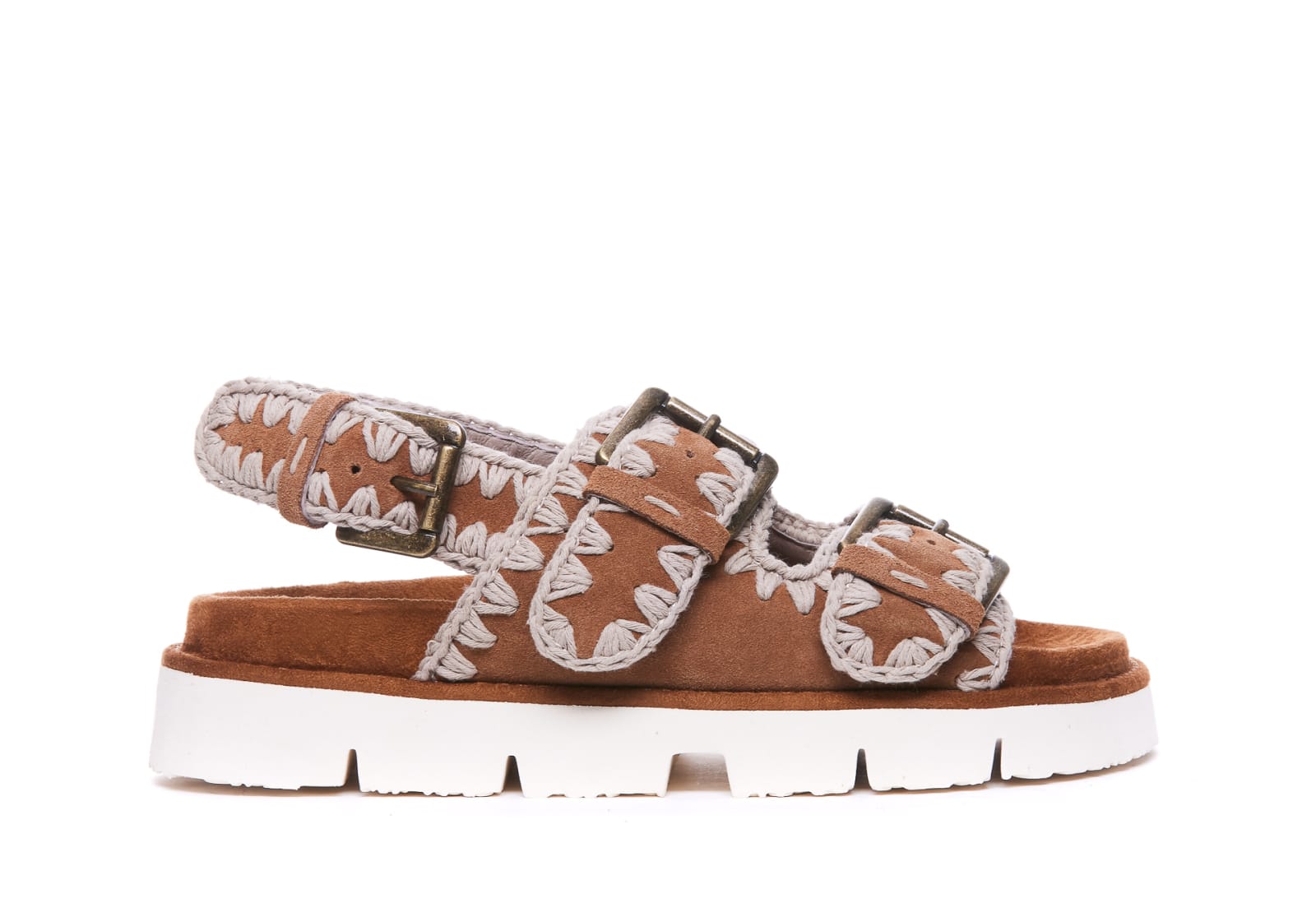 Shop Mou New Bio Sandals In Brown