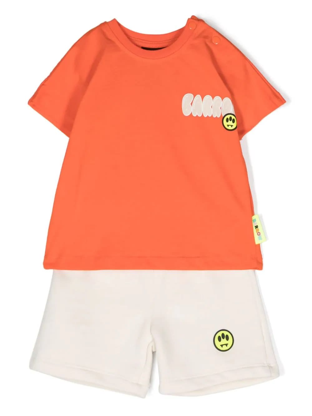 Shop Barrow Set Shorts E T-shirt In Arancione