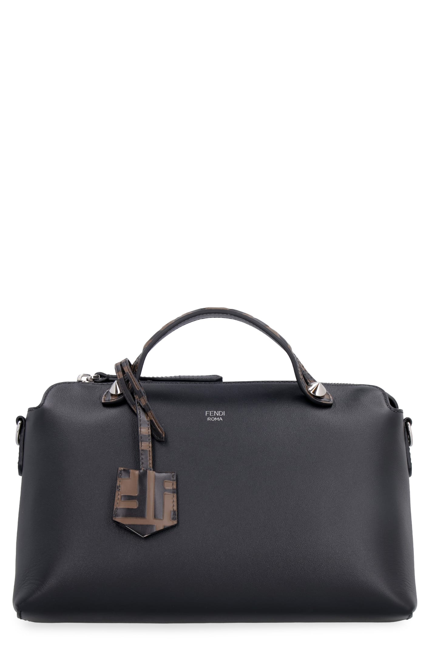 Fendi By The Way Leather Boston Bag In Black